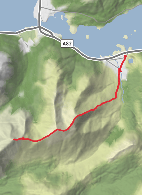 Hike from Ballachulish mobile static map