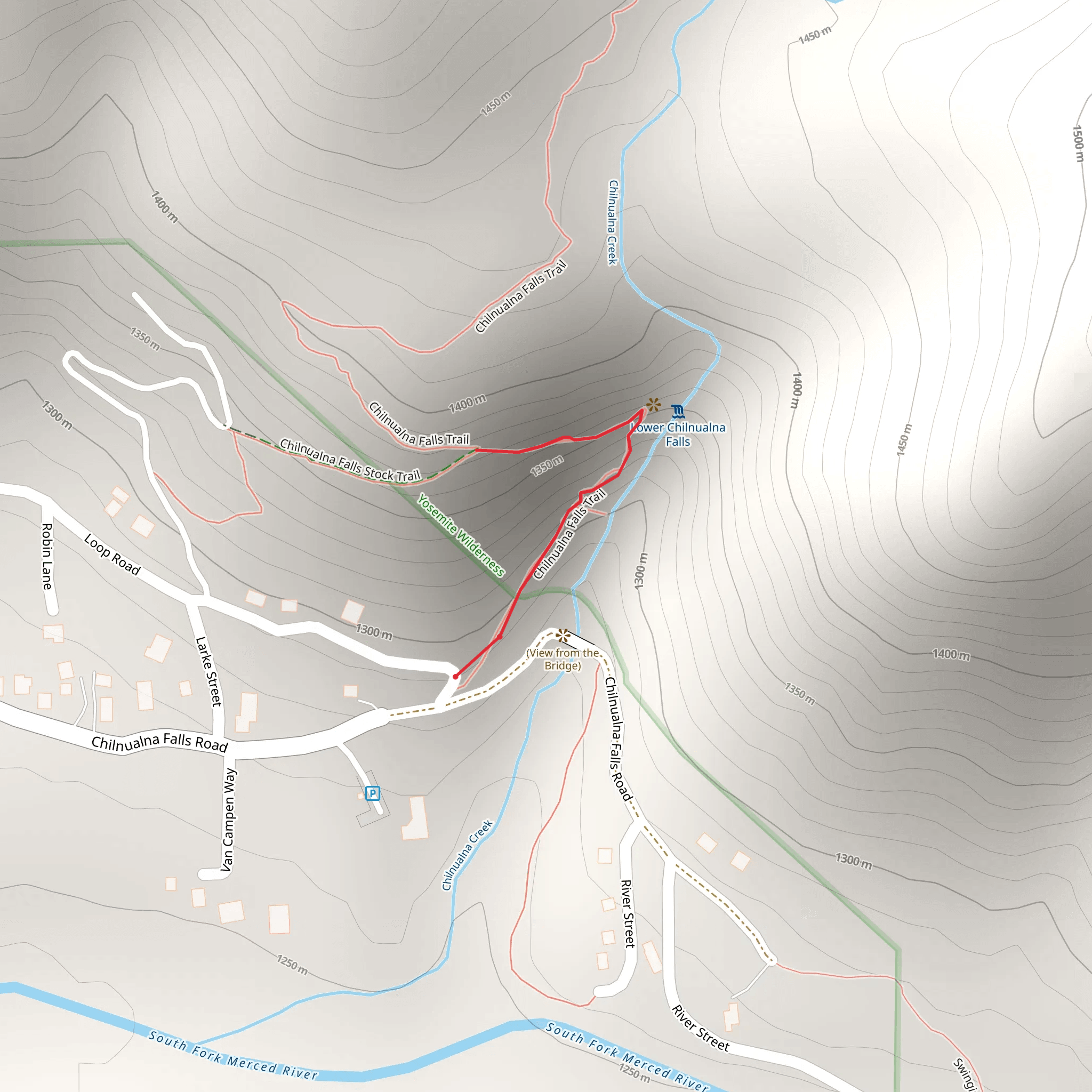 Chilnualna Falls mobile static map
