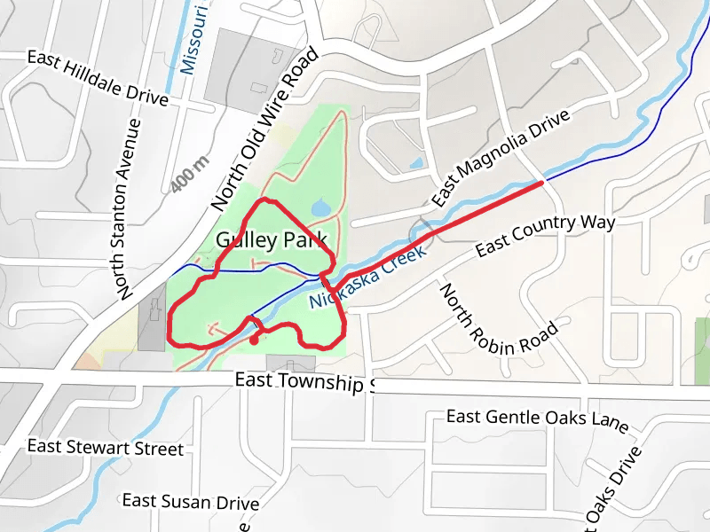 Niokaska Creek and Gulley Park Loop Trail