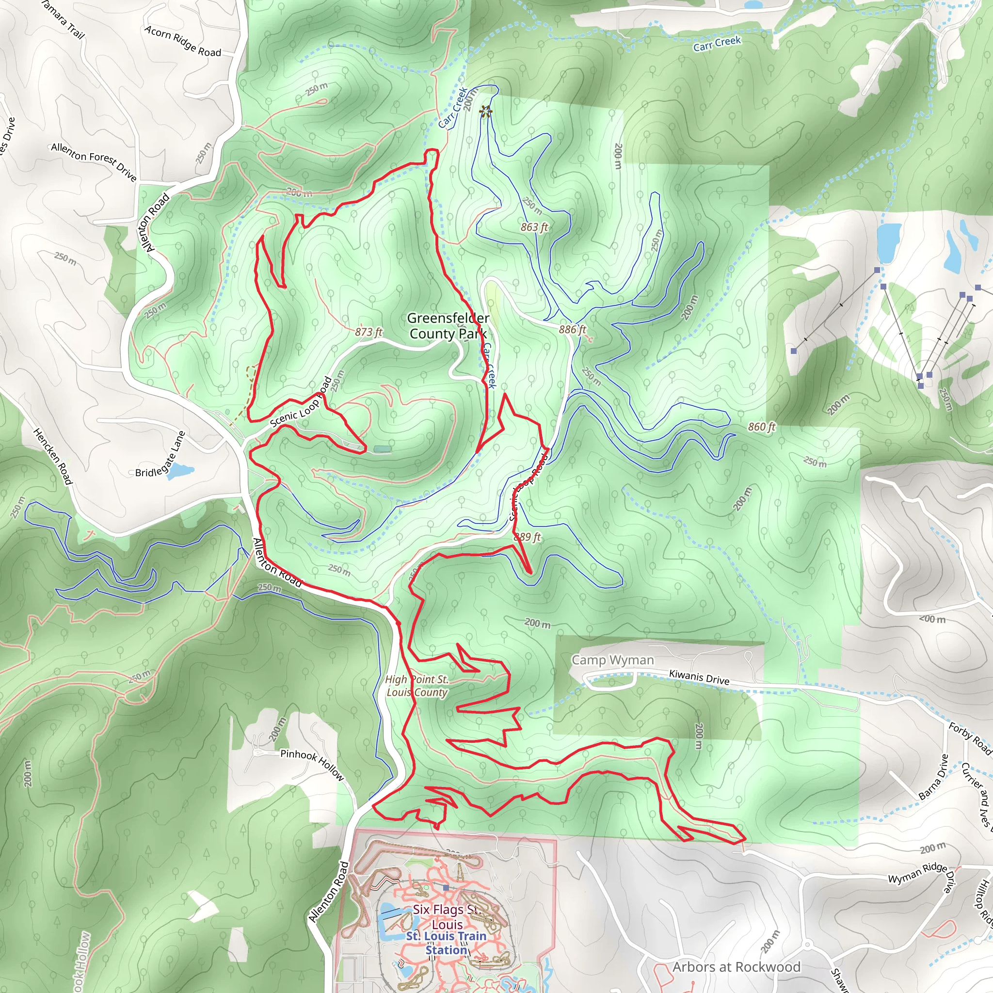 DeClue - Eagle Valley Loop Trail mobile static map