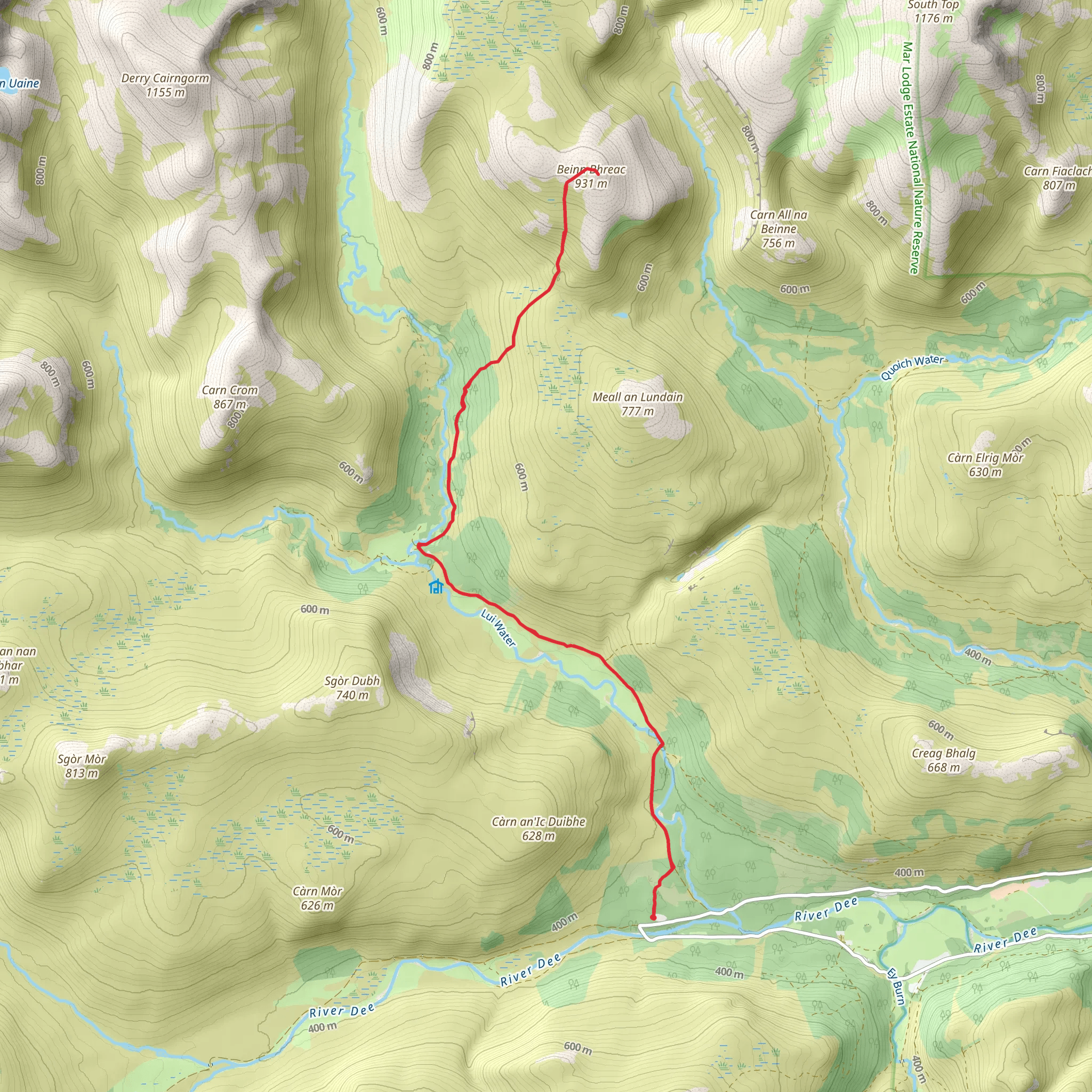 Beinn Bhreac mobile static map