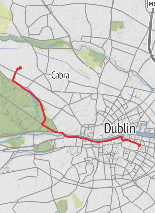 Hike from Dublin mobile static map
