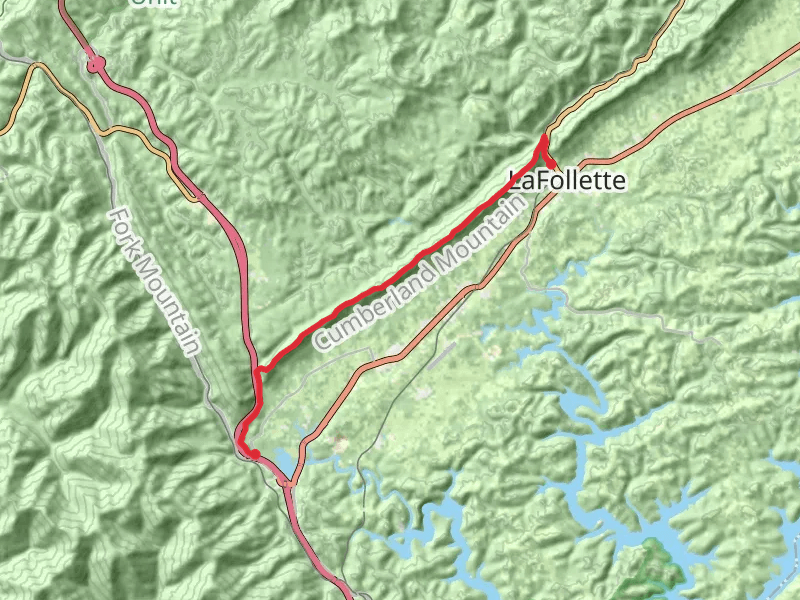 Volunteer Loop to Tank Springs and Cumberland Trail