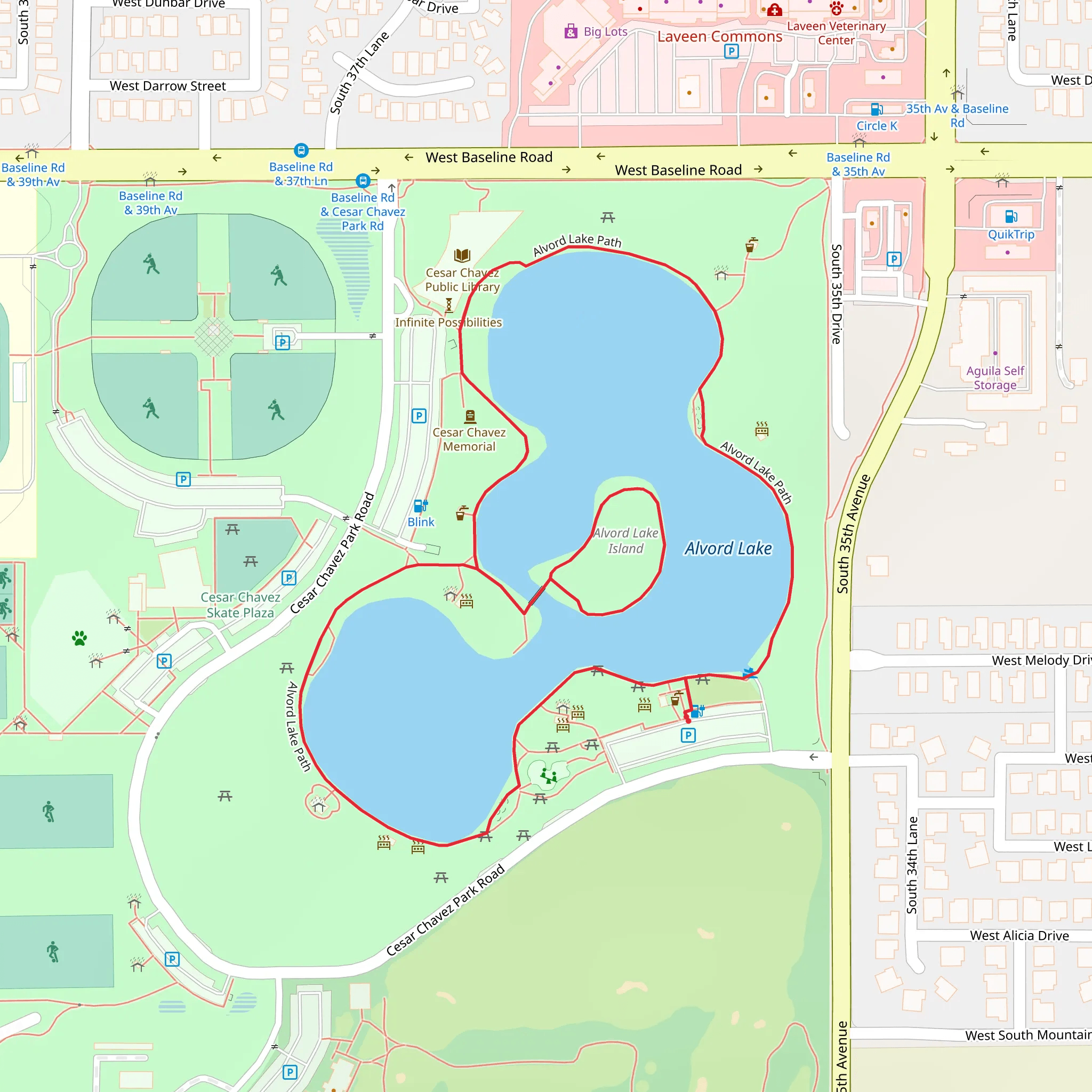 Alvord Lake Loop mobile static map