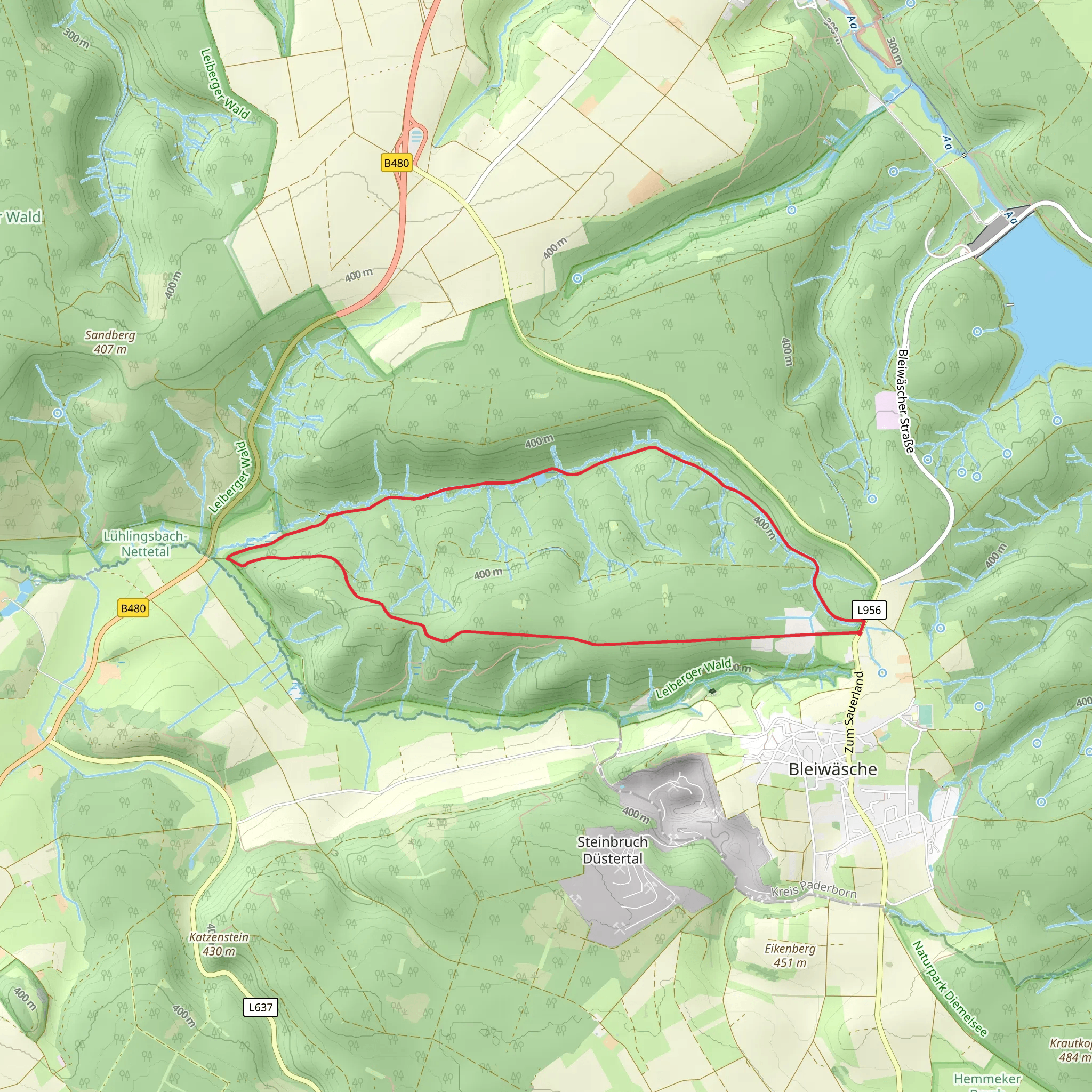 Bleiwaesche Loop mobile static map
