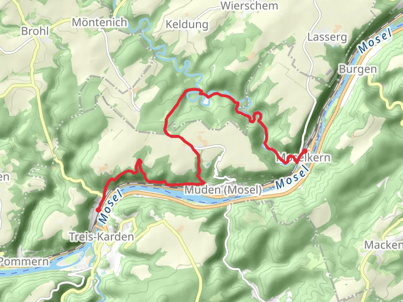 Karden to Moselkern Walk via Eltz Castle