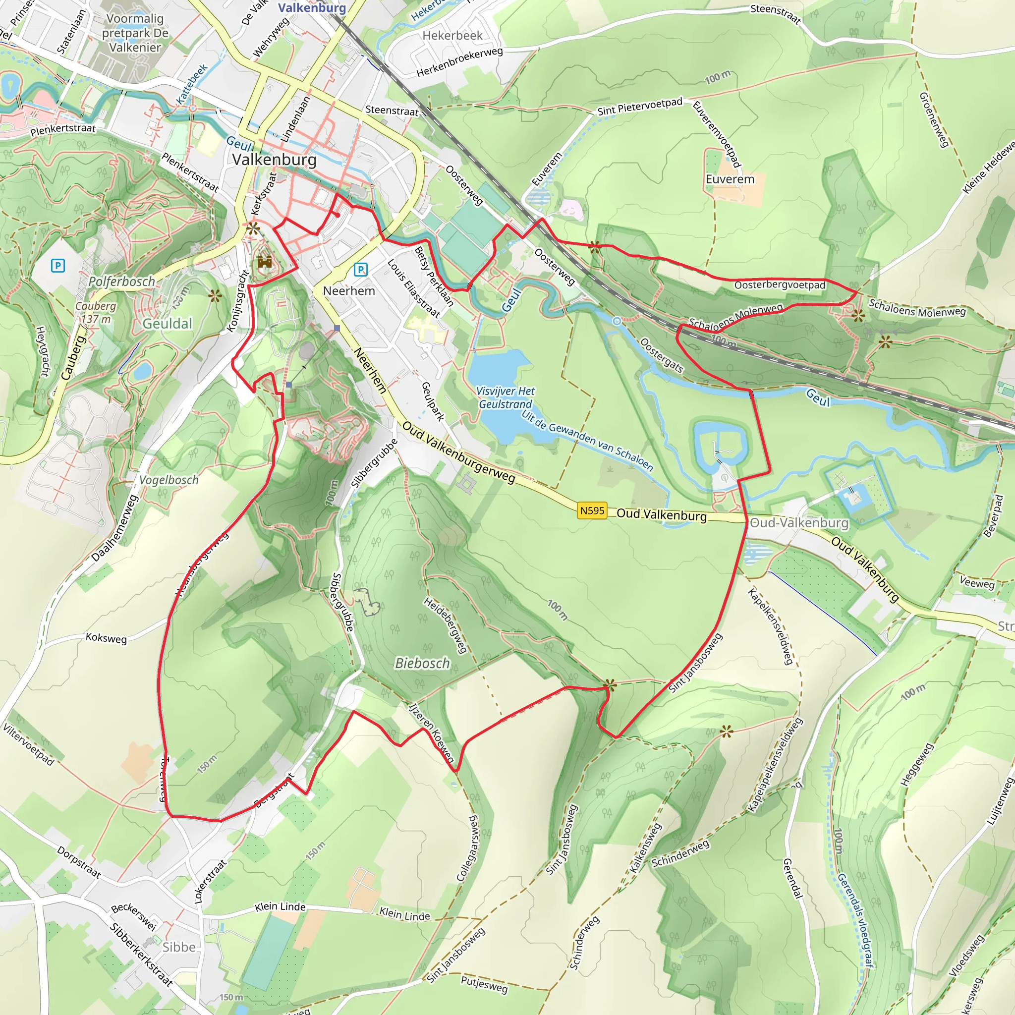 Valkenburg and Sibberkerkvoetpad Loop mobile static map