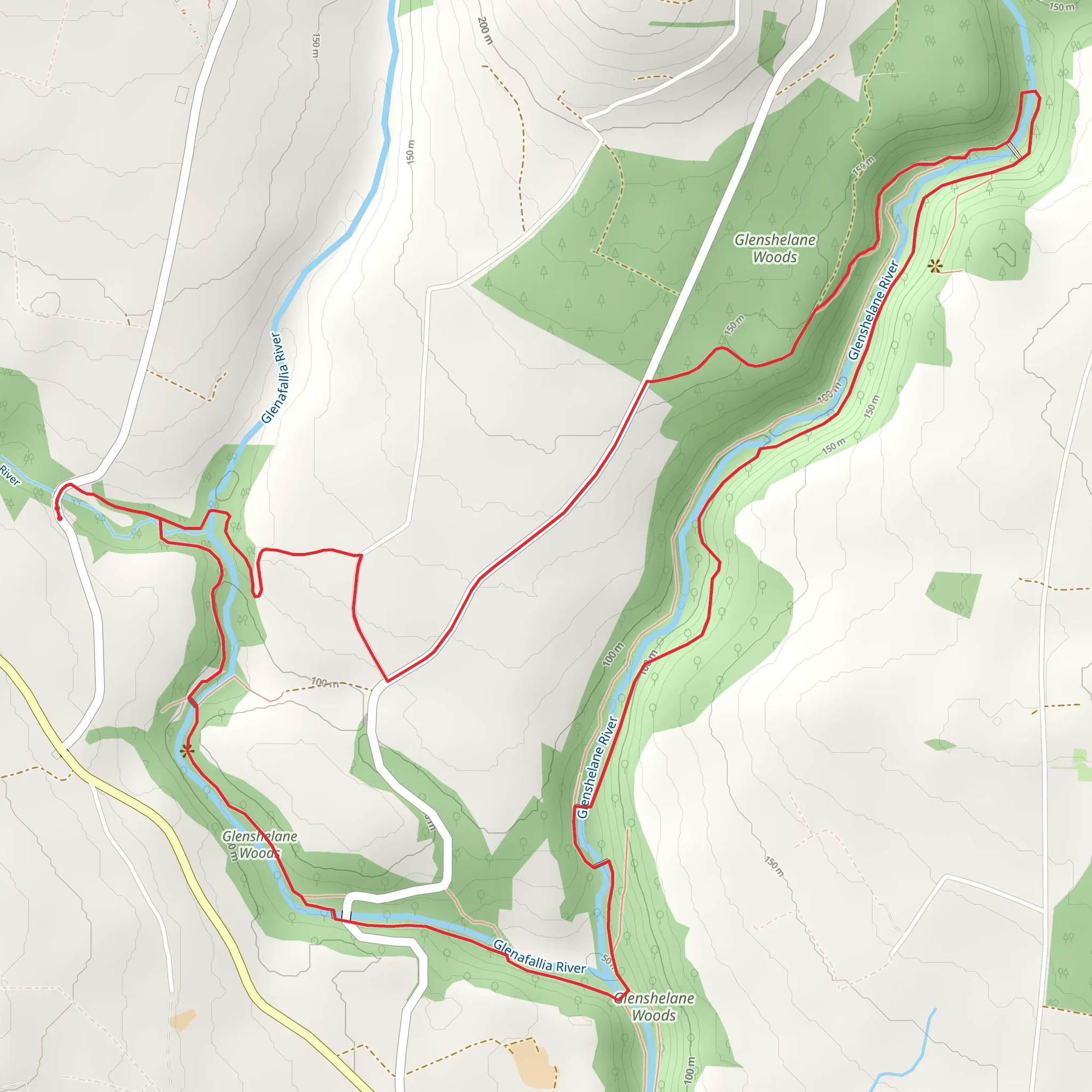 Glenshelane Forest Trail mobile static map