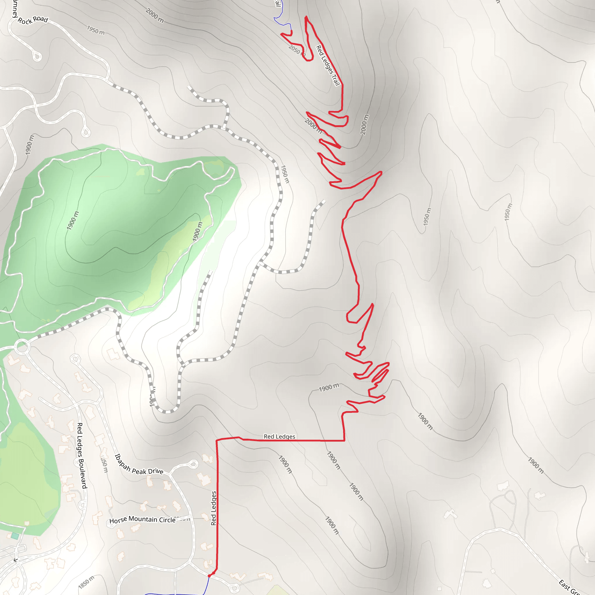 Red Ledges Walk mobile static map