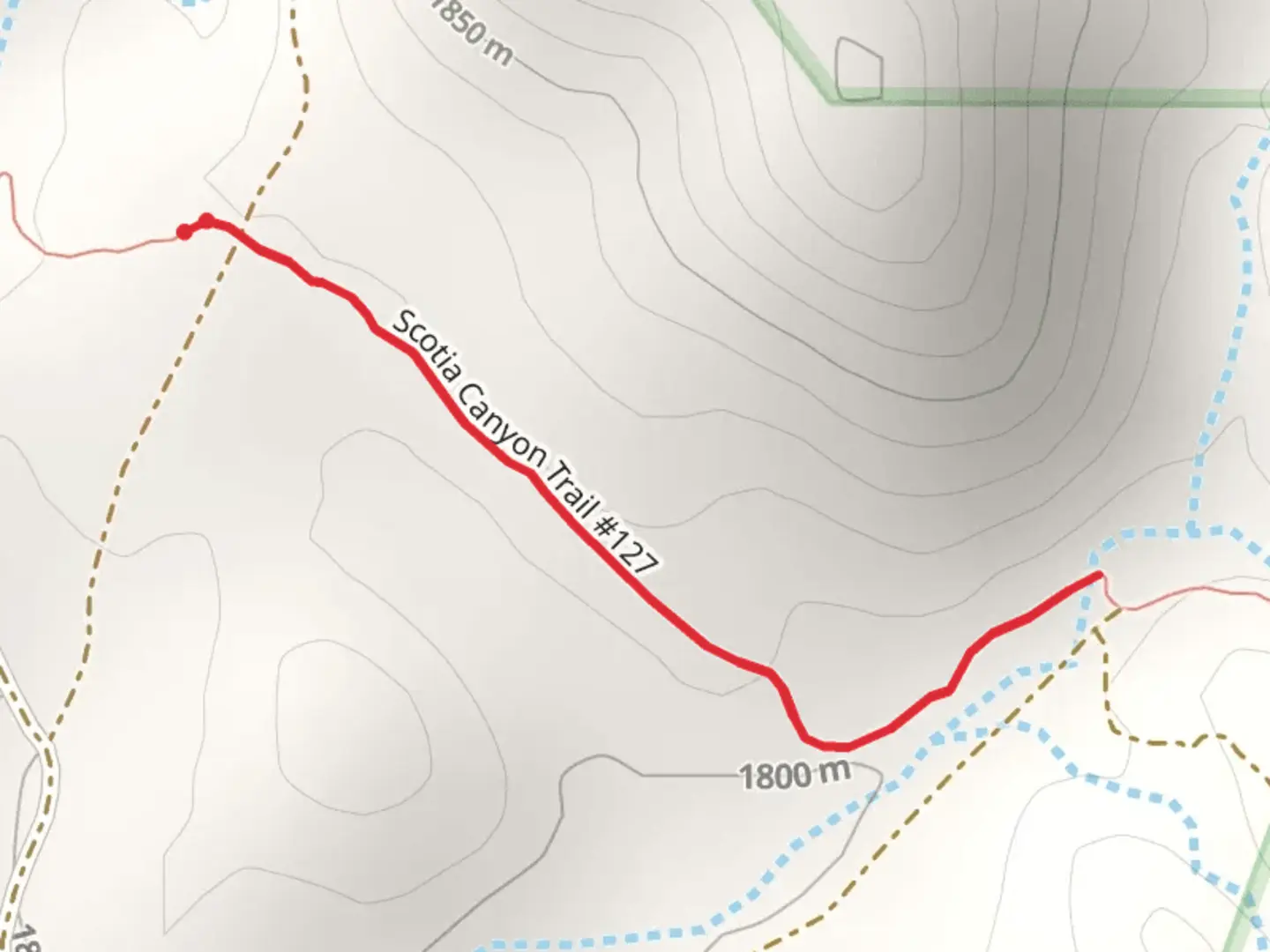 An image depicting the trail Sunnyside Canyon via Arizona Trail and its surrounding area.