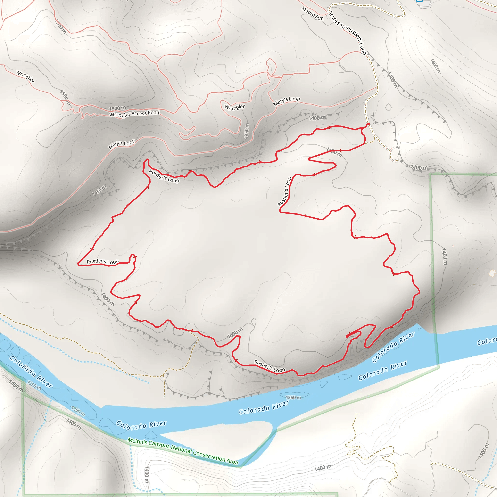 Rustler's Loop mobile static map