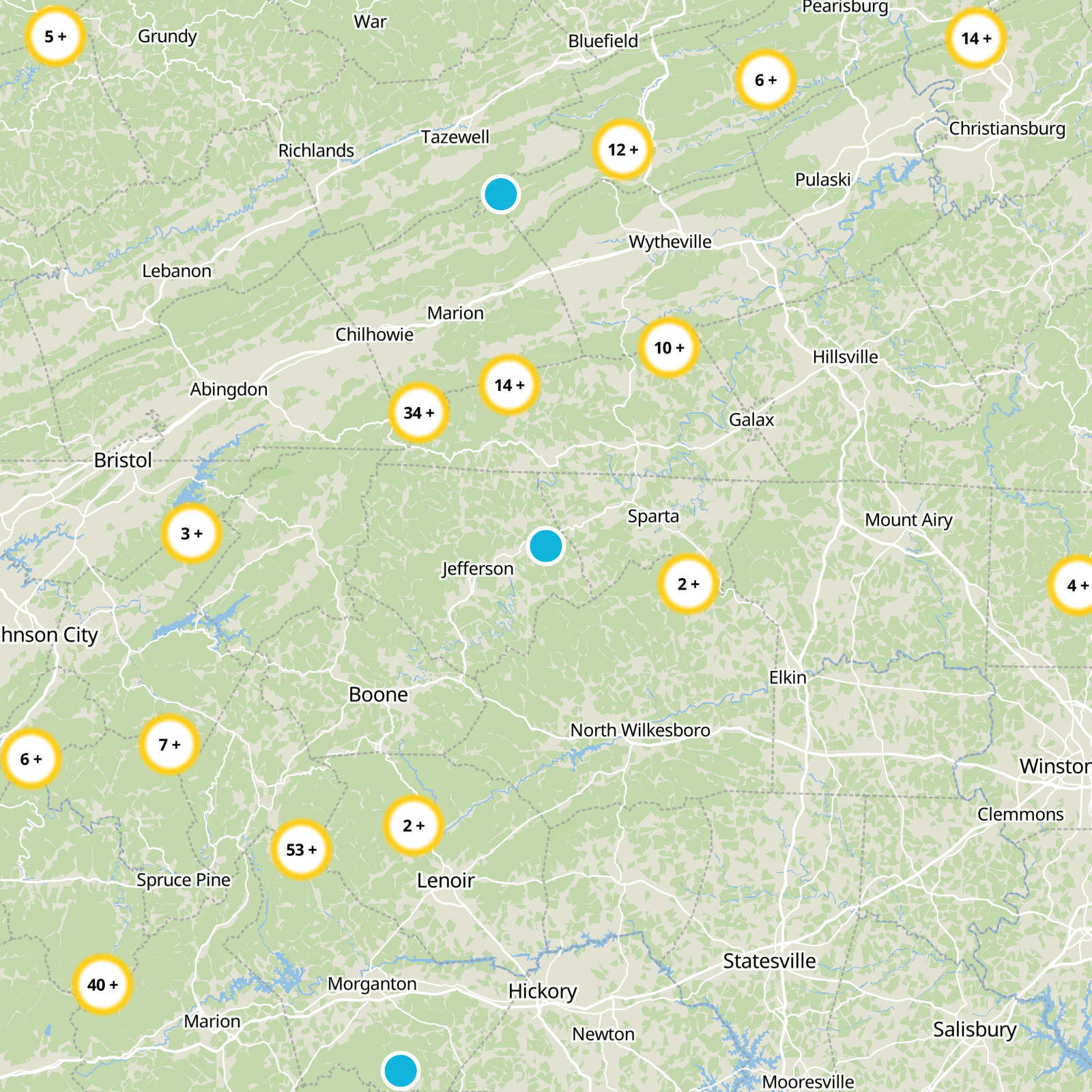 Ashe County Static Map