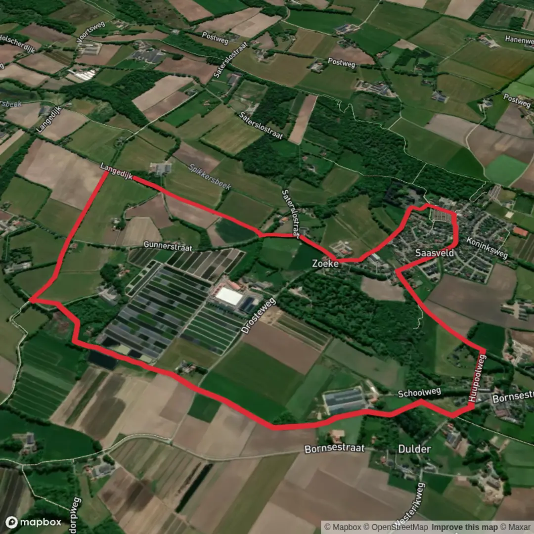 An image depicting the trail Kloosterhoek and Zoeke Loop and its surrounding area.