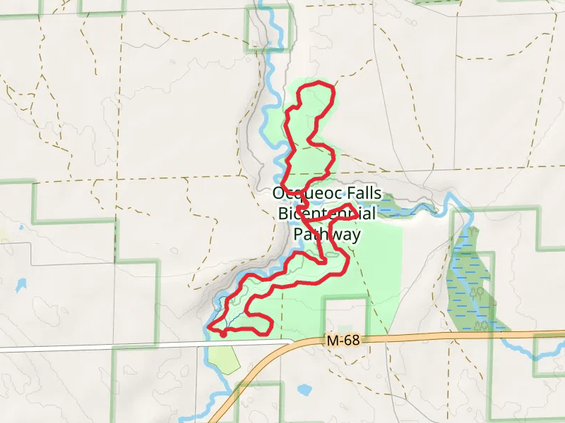 Ocqueoc Falls Bicentennial Pathway Loop