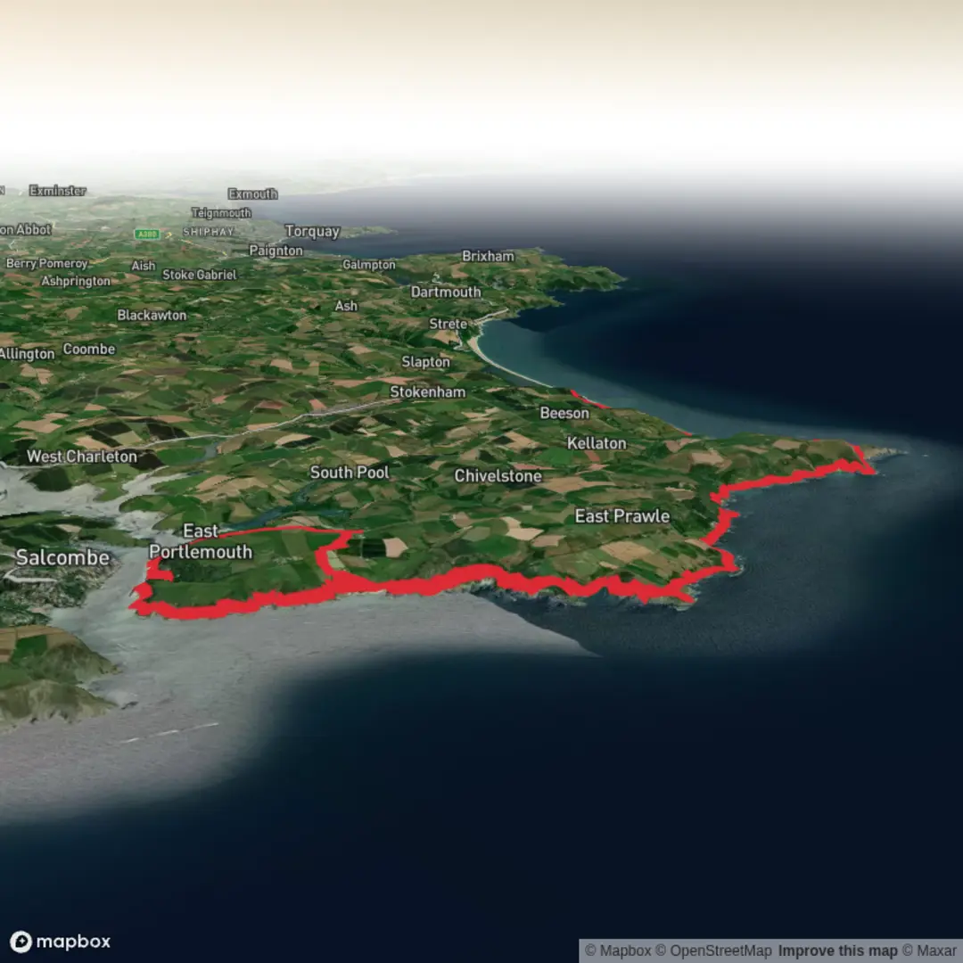 An image depicting the trail Torcross - East Portlemouth and its surrounding area.