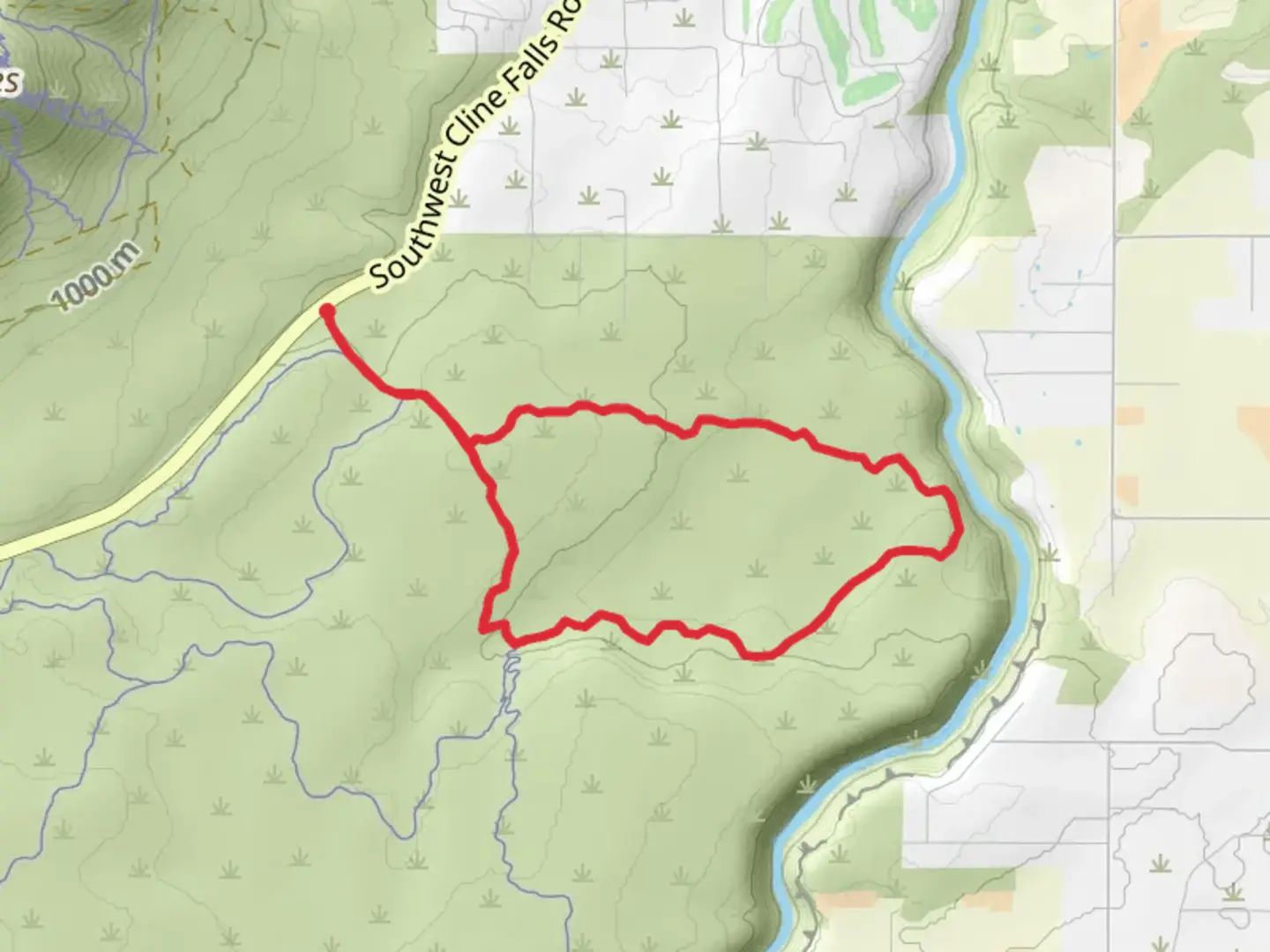 An image depicting the trail Talon - Fat Rabit Loop Trail and its surrounding area.