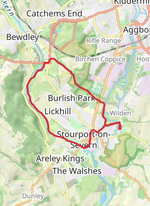 Wilden Blackstone Stourport loop mobile static map