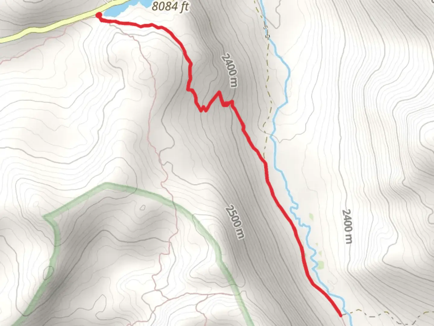 An image depicting the trail MCCT Mosquito Lakes to Pacific Valley Out and Back and its surrounding area.