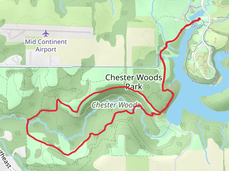 Chester Lake - Sand Prairie - Prairie Ridge - Dam Overlook Loop Trail