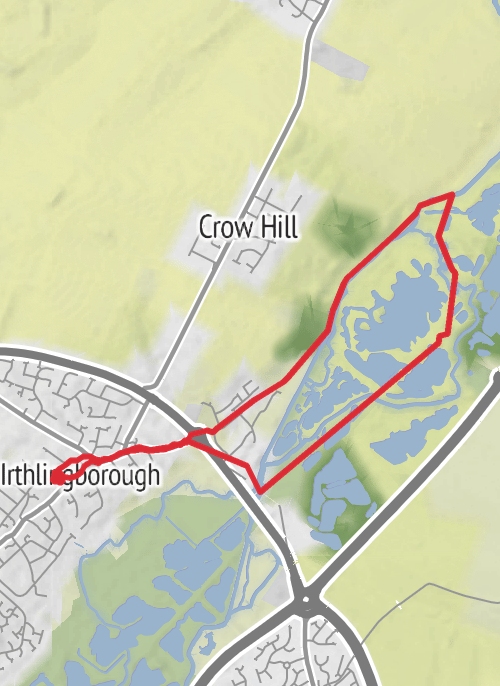 Hike on home to rmstabwick lakes mobile static map