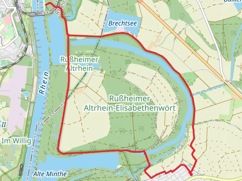 Rhein and Saalbachkanal via Rheinauenweg