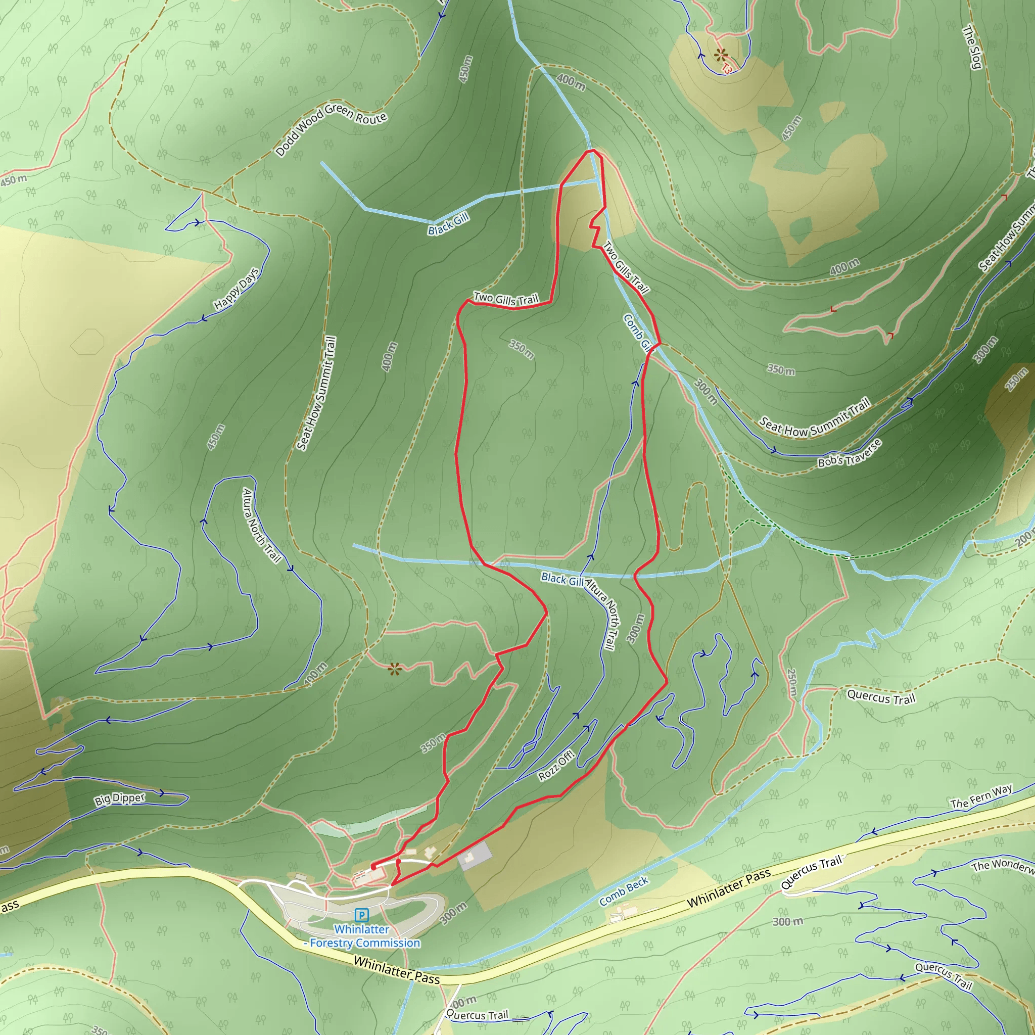Two Gills Trail mobile static map