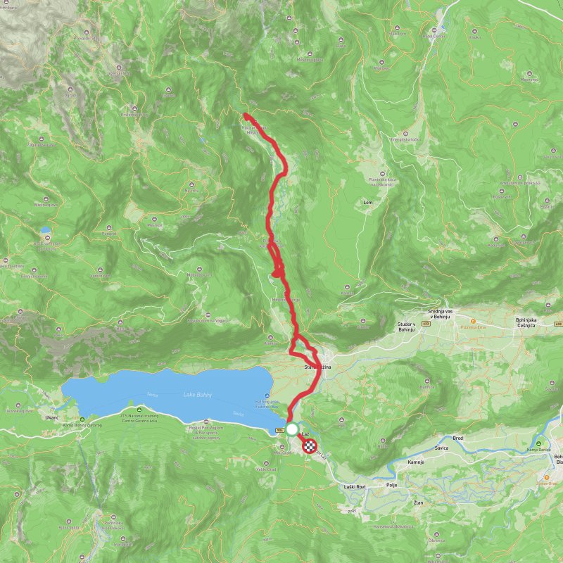 A map preview of the recording second day.