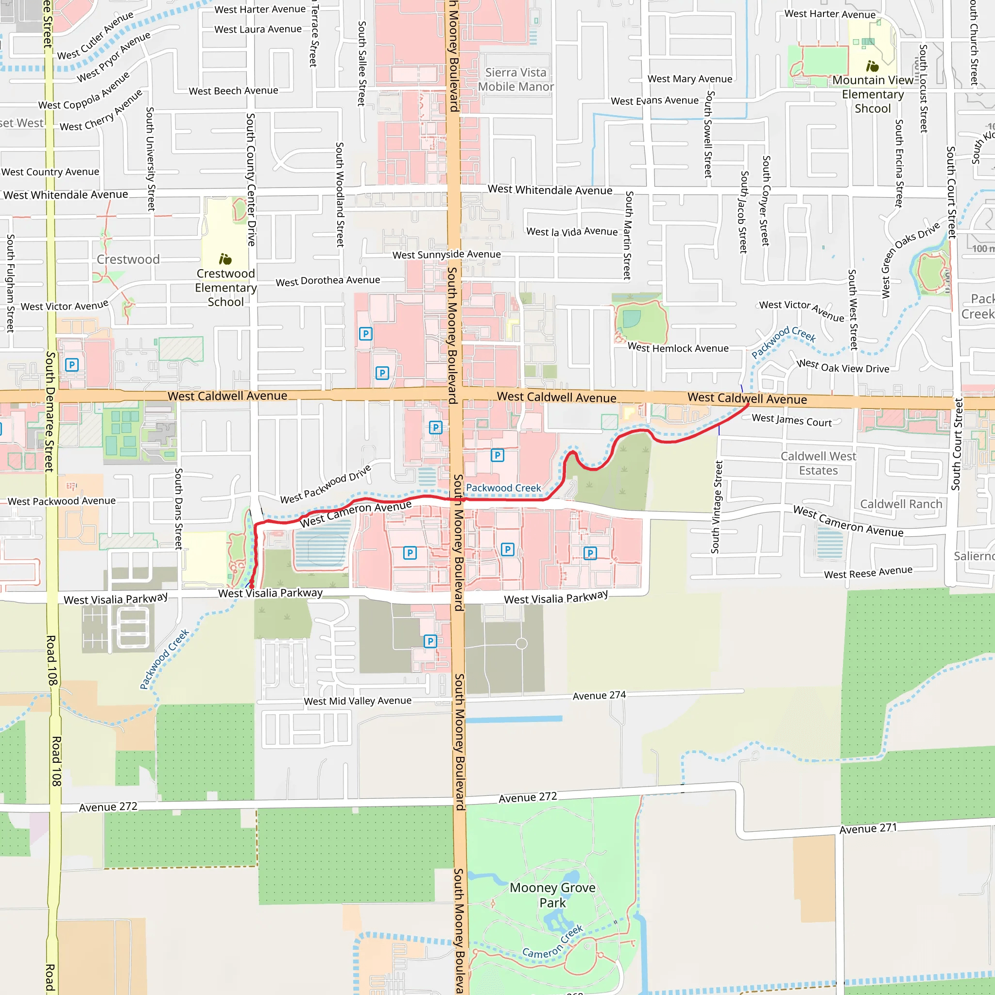 Packwood Creek Trail mobile static map