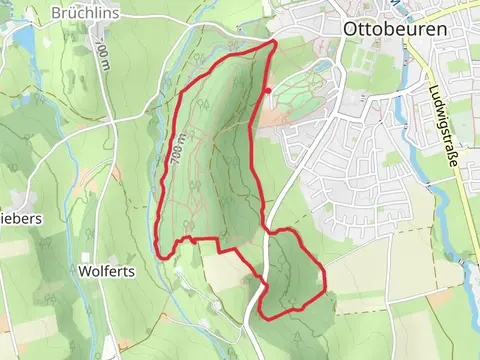 Volkssternwarte and Wassertretanlage Loop via Terrainweg I