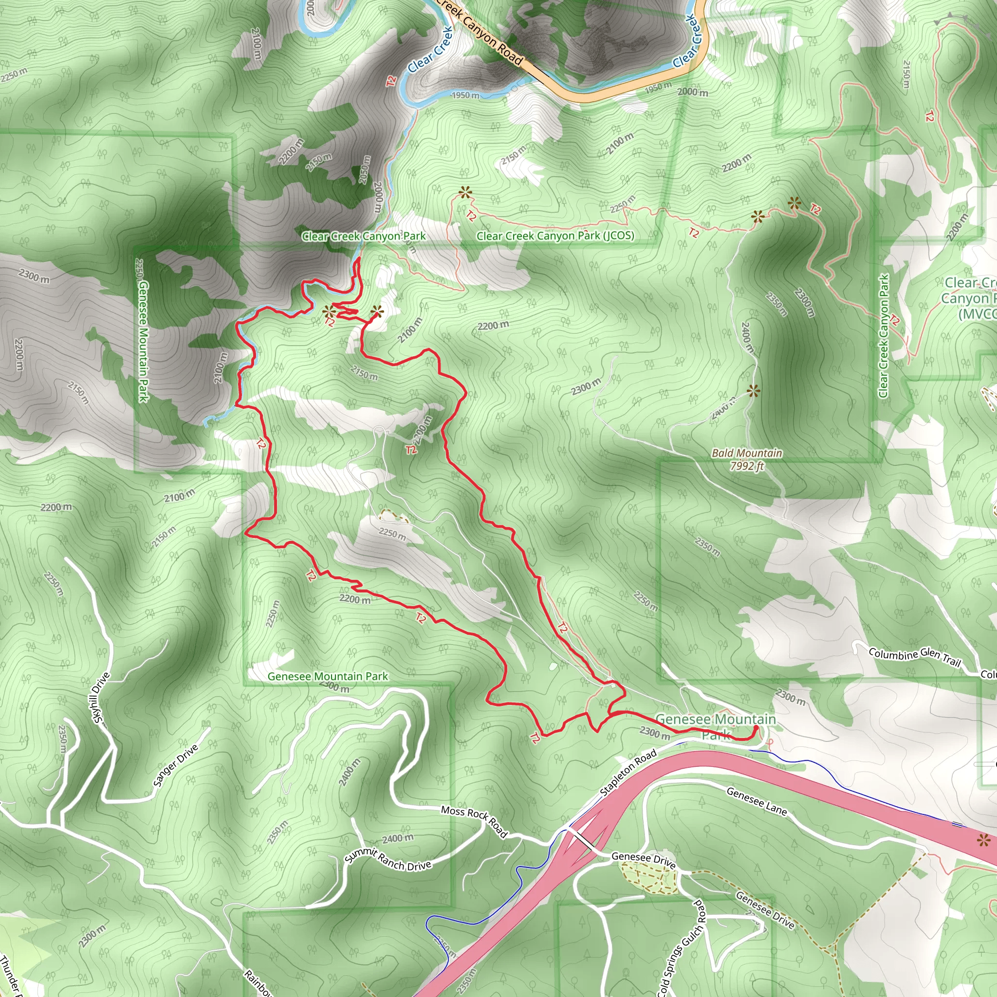 Beaver Brook and Chavez Loop Trail mobile static map