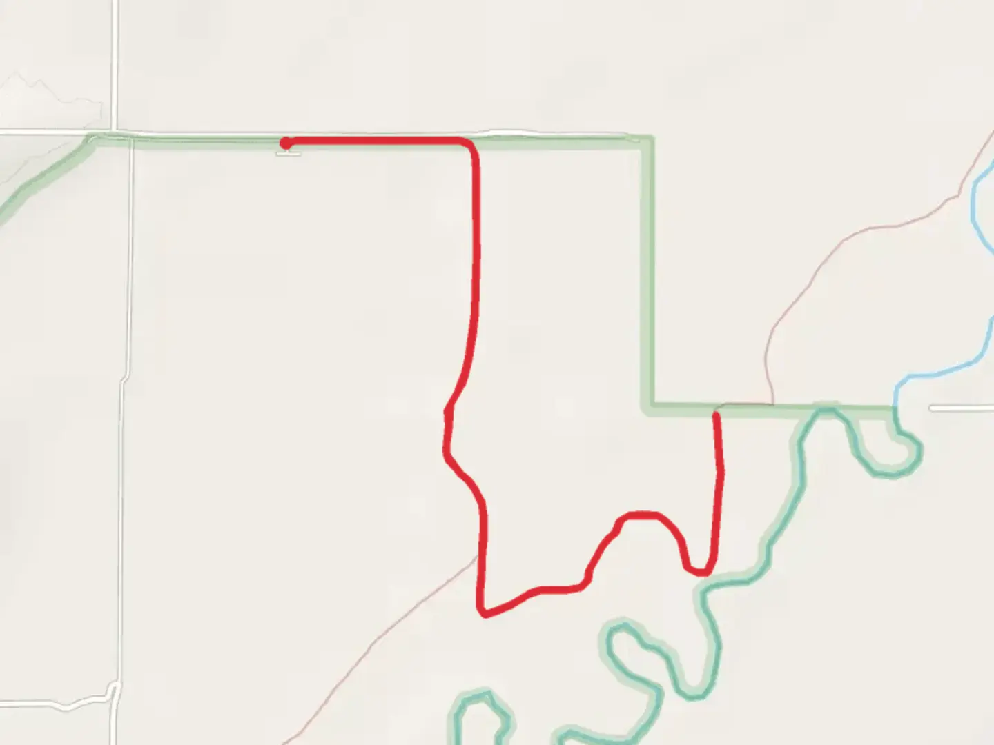 An image depicting the trail Locust Creek Riparian Trail - Short and its surrounding area.