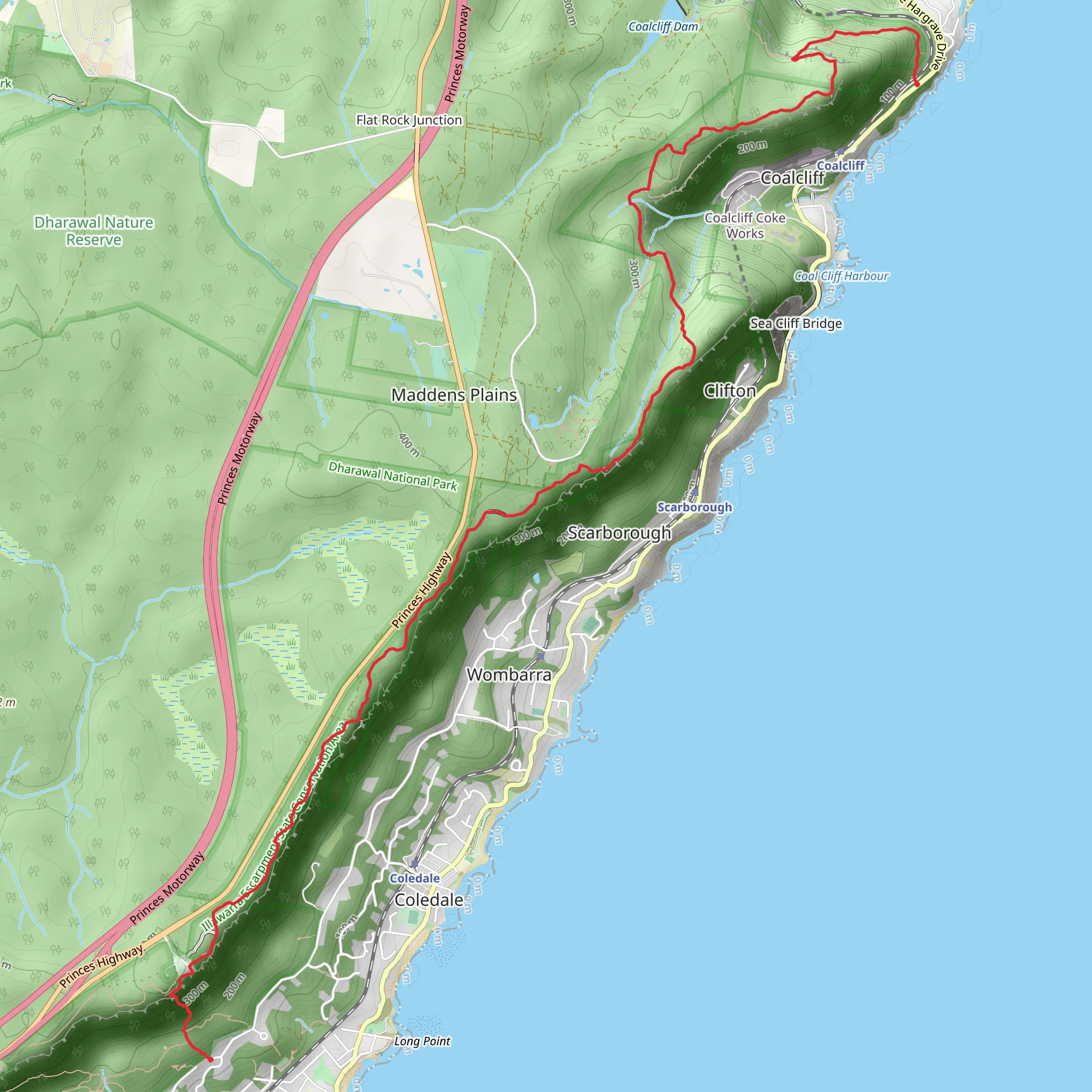 Forest Walk to Sublime Point Track mobile static map