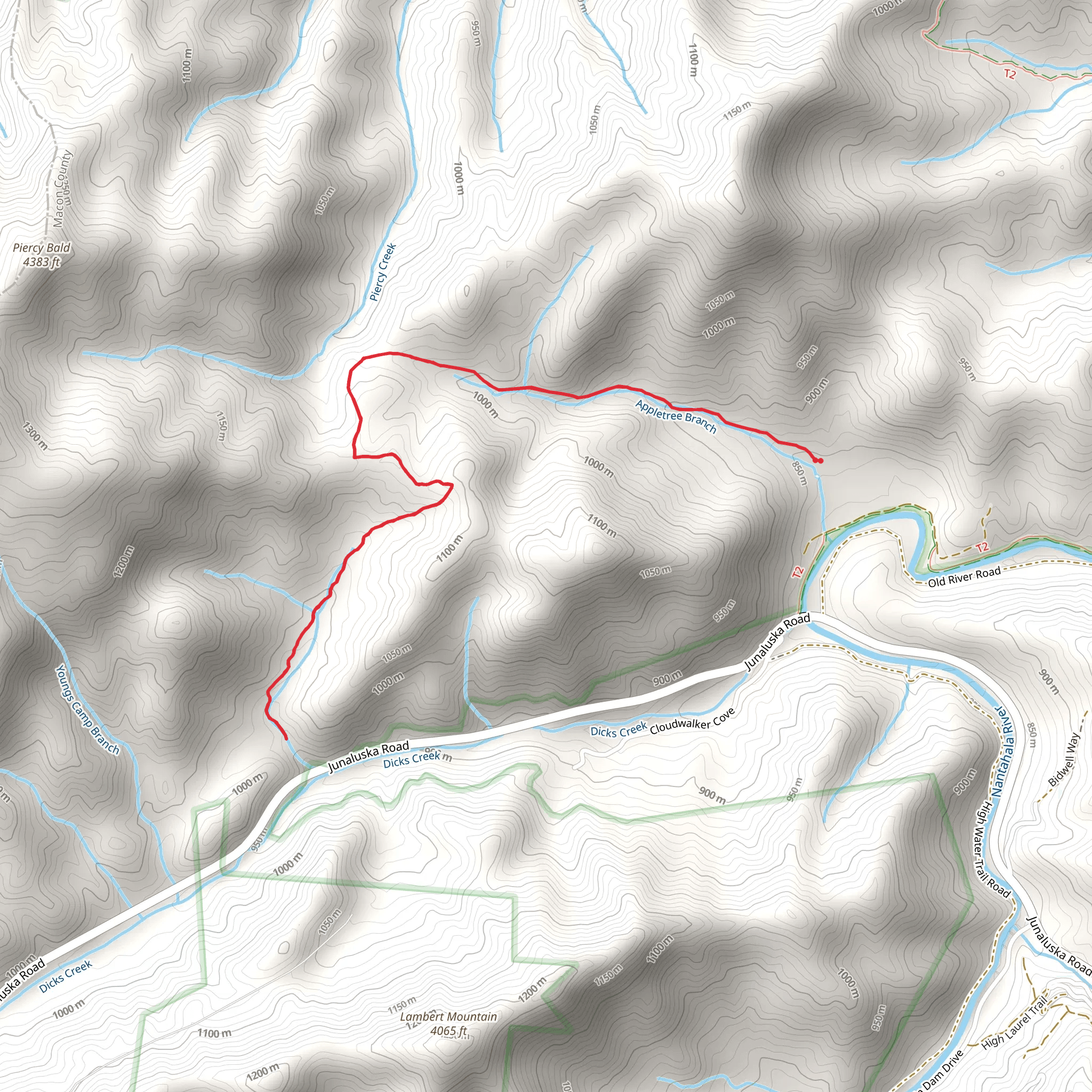Diamond Valley via Appletree Trail mobile static map