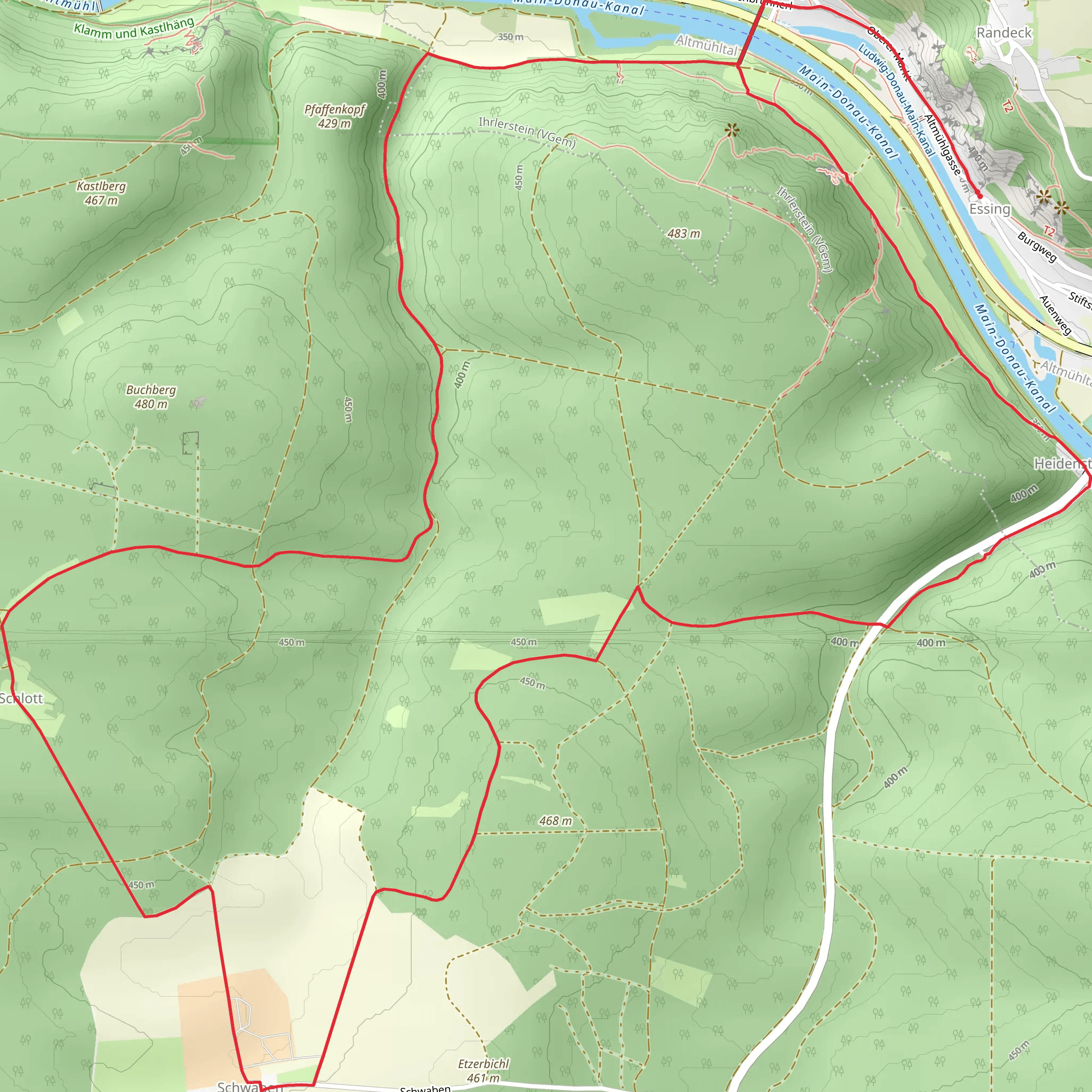 Rundweg Essing 4 and 5 mobile static map