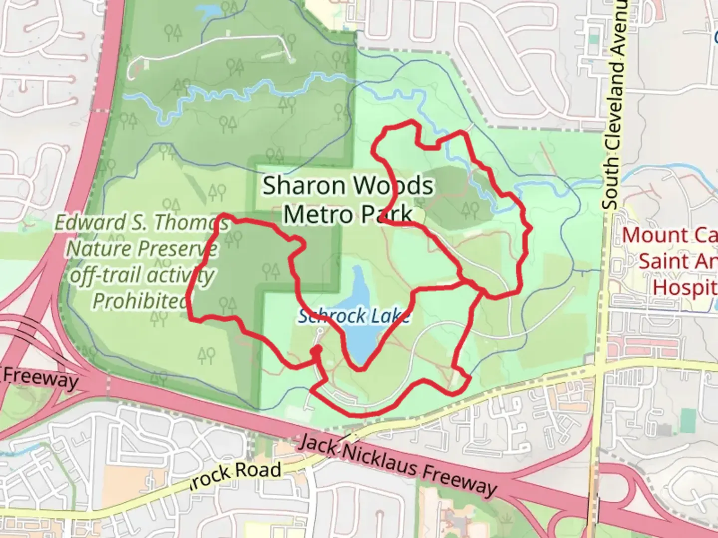 An image depicting the trail Edward S Thomas Trail and Spring Creek Trail Loop and its surrounding area.
