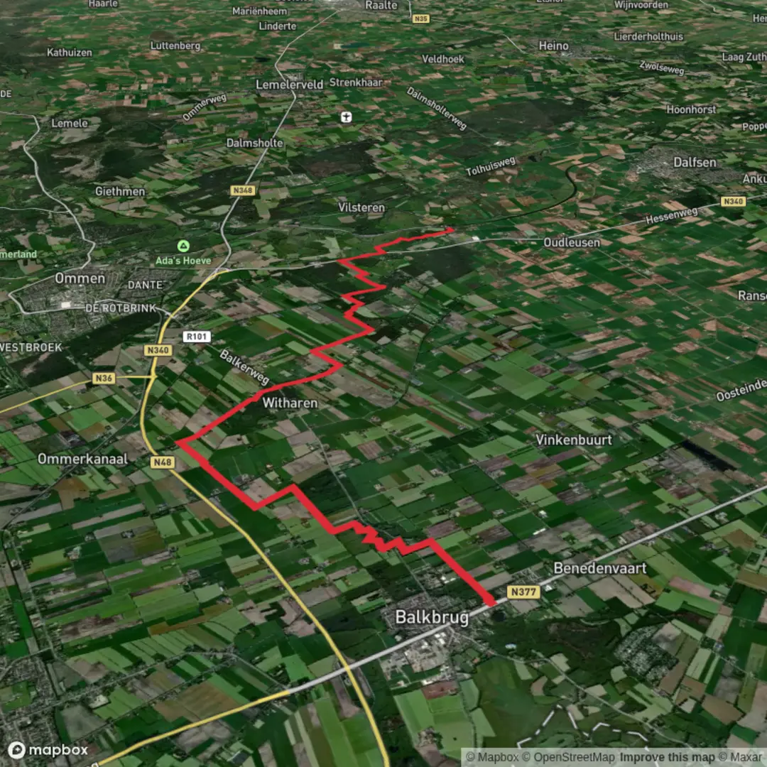 An image depicting the trail 1323-roots-natuurpad-etappe-13 and its surrounding area.