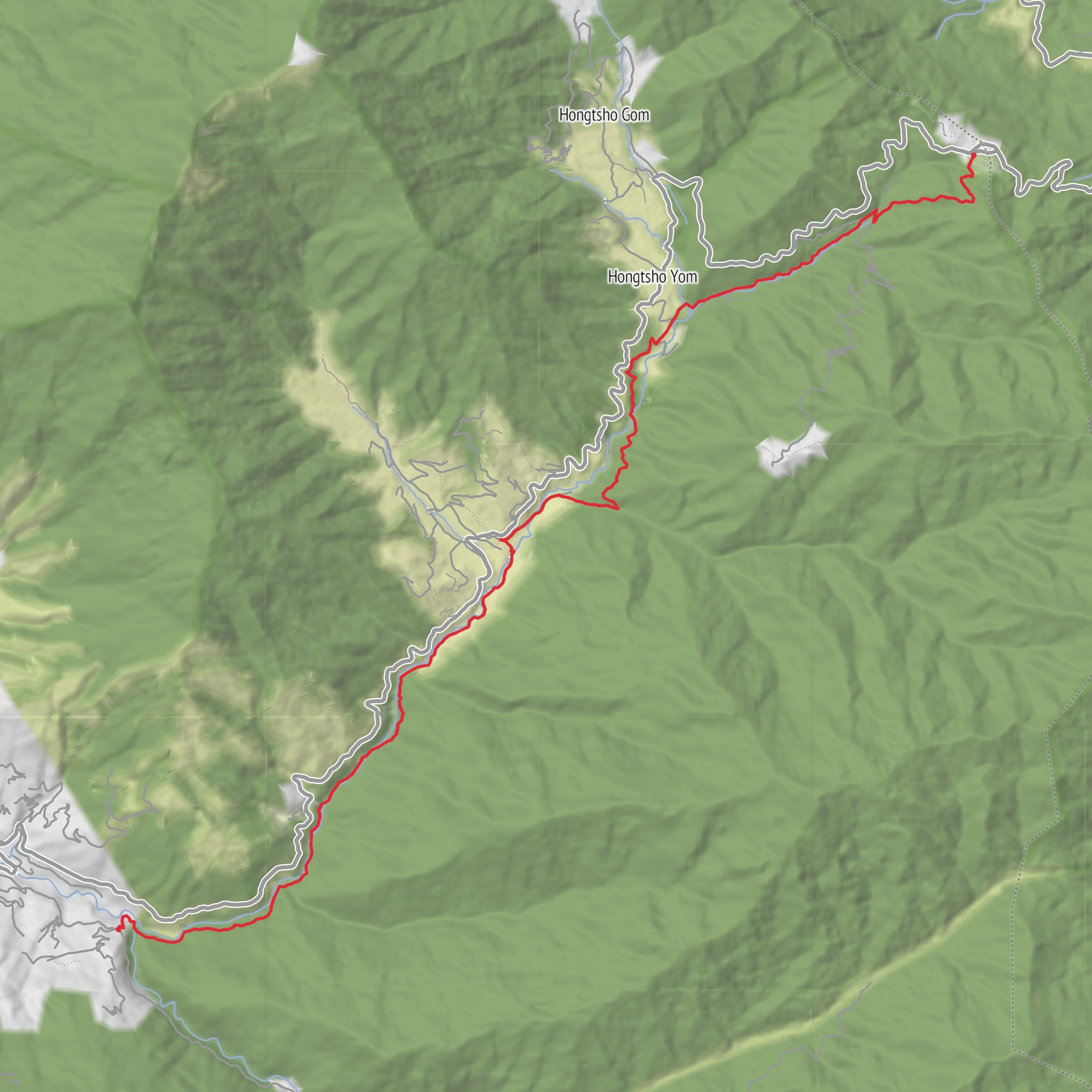 Simtokha-Dochula mobile static map