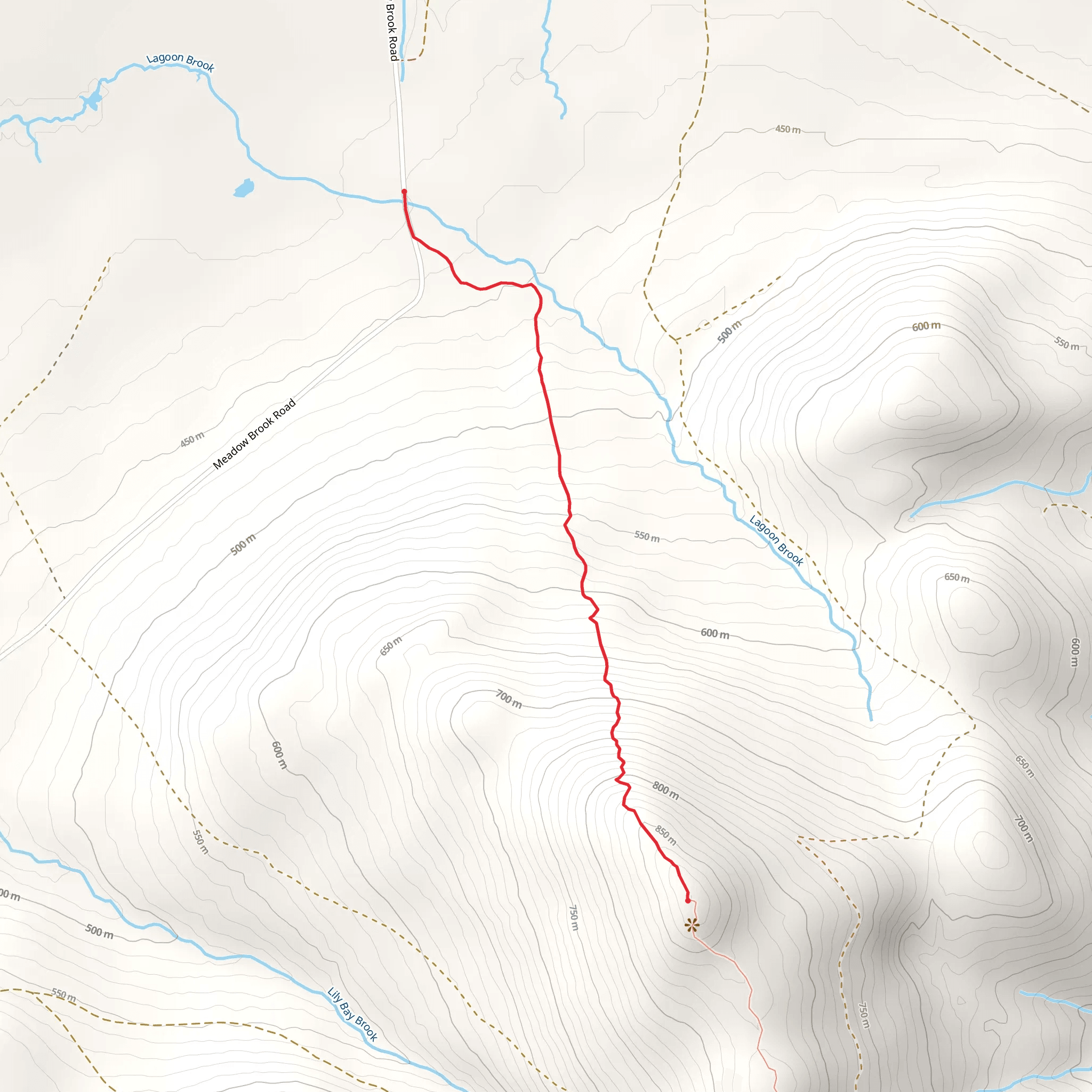 Number Four Mountain Trailhead mobile static map
