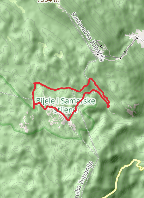 Ogulin Planinarenje mobile static map