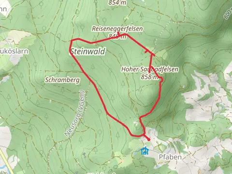 Zipfeltannenfelsen, Reiseneggerfelsen and Saudadfelsen Loop