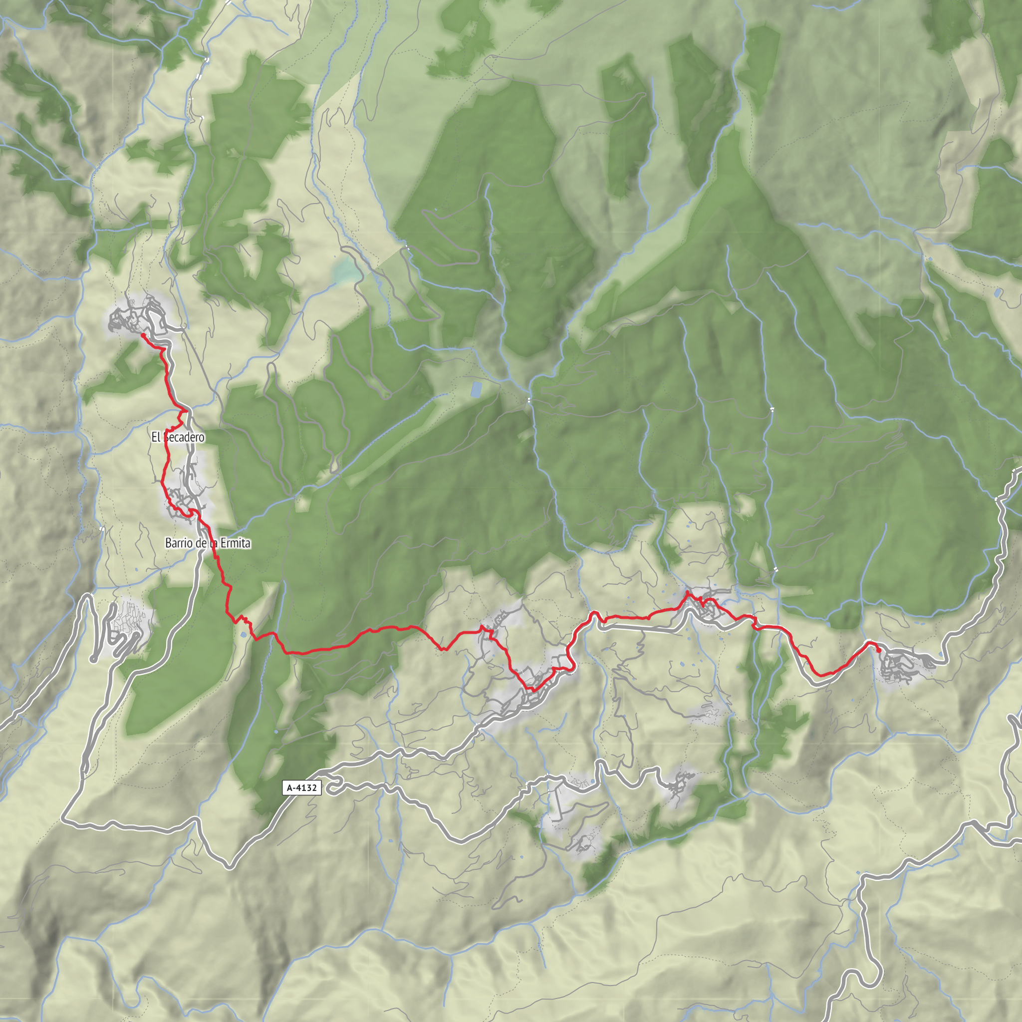 Capileira to Busquístar via Pena del Angel mobile static map