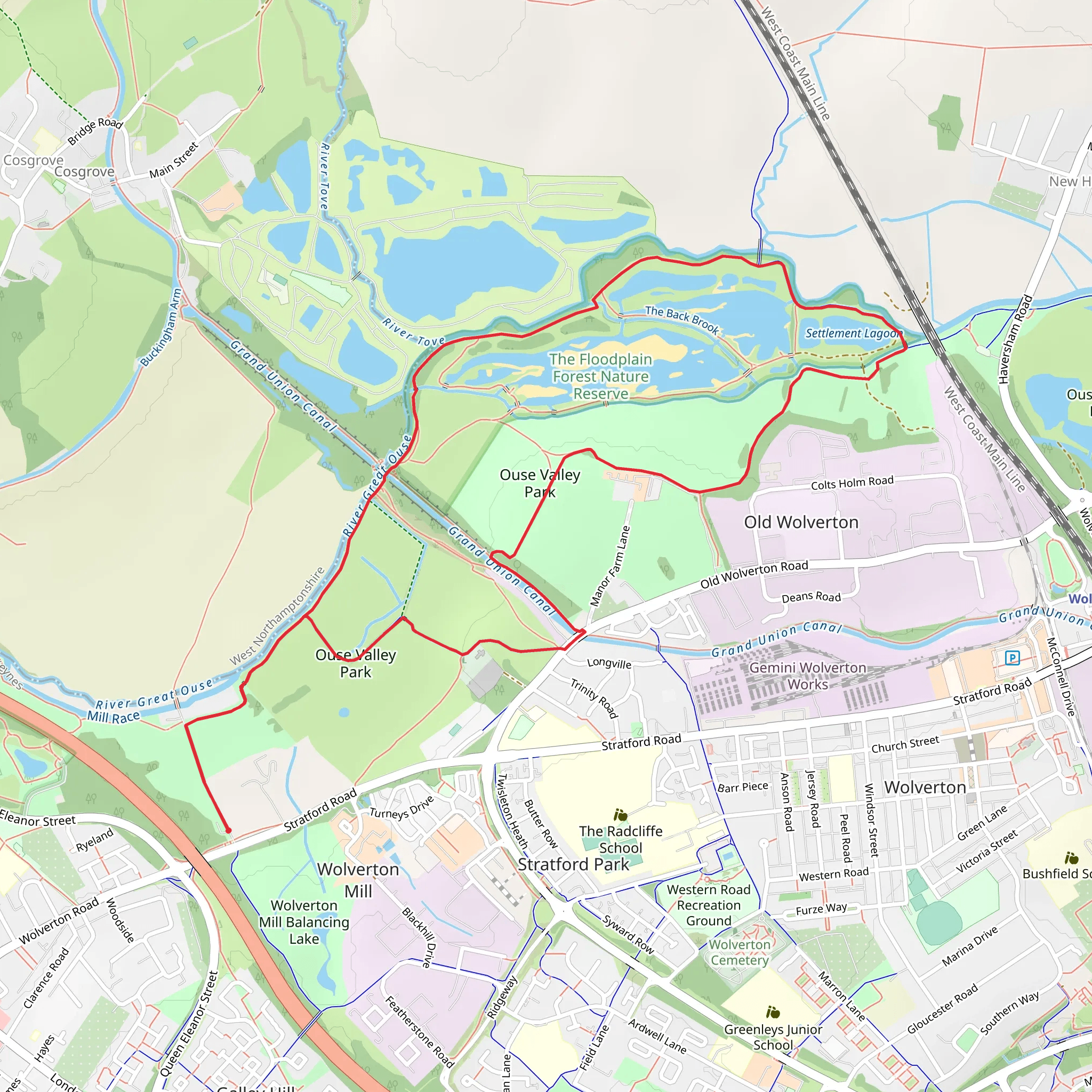 Floodplain Forest Nature Reserve Loop mobile static map