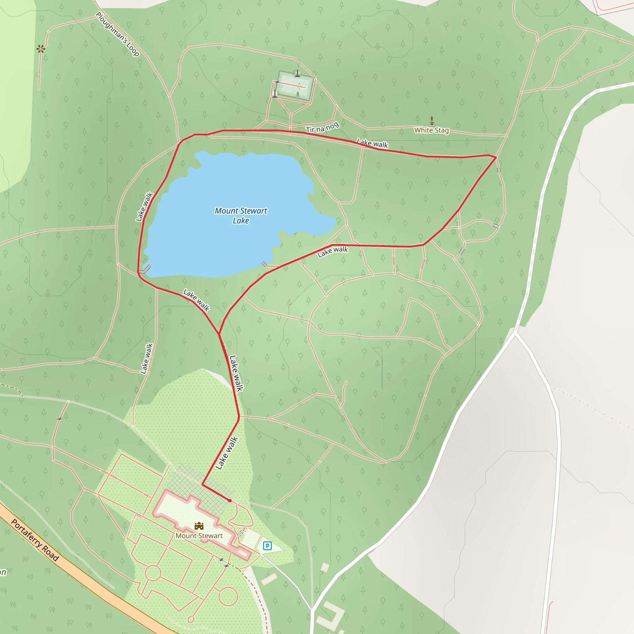 Mount Stewart Lake Walk mobile static map