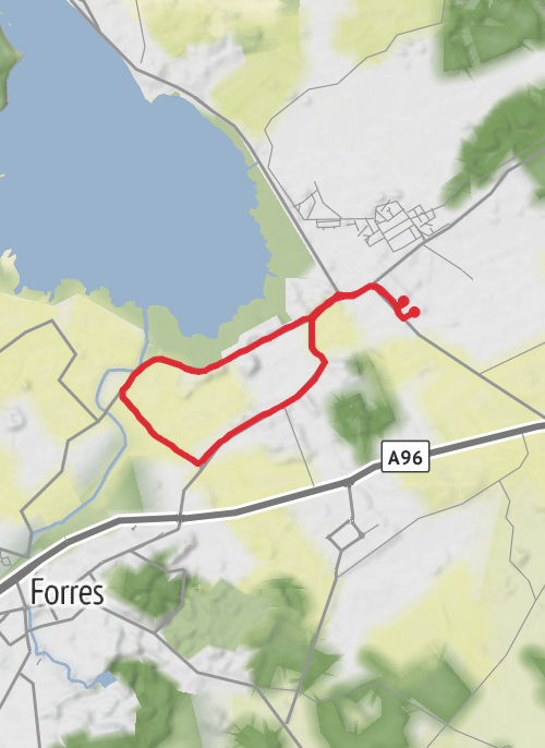 Hike from Kinloss mobile static map