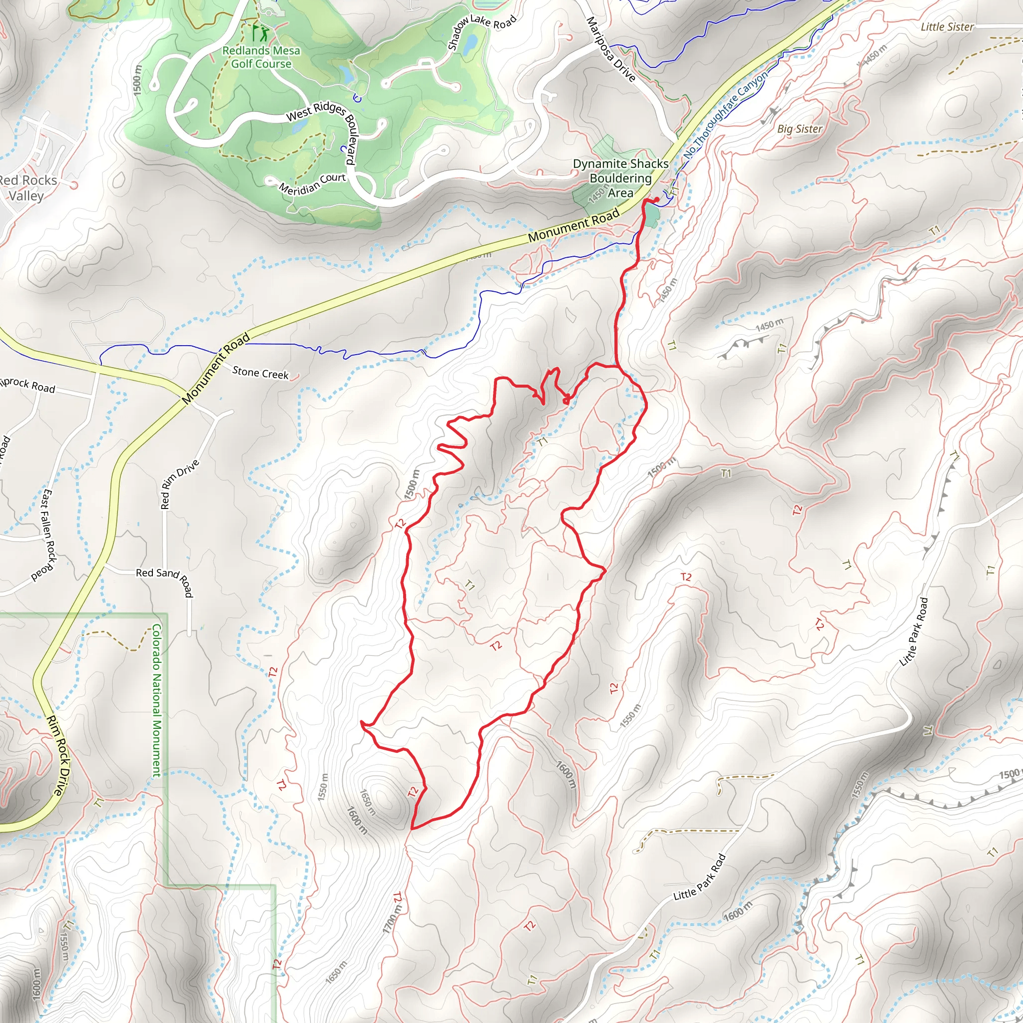 Tabeguache, Eagle's Wing and Moto Loop Trail mobile static map