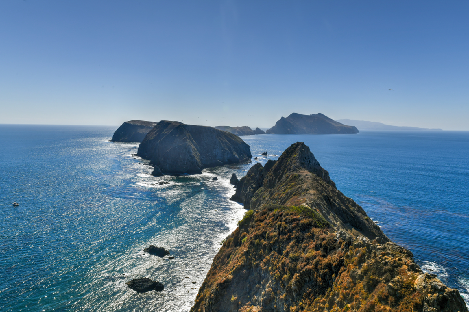 An image depicting the trail Inspiration Point Trail from Landing Cove and its surrounding area.