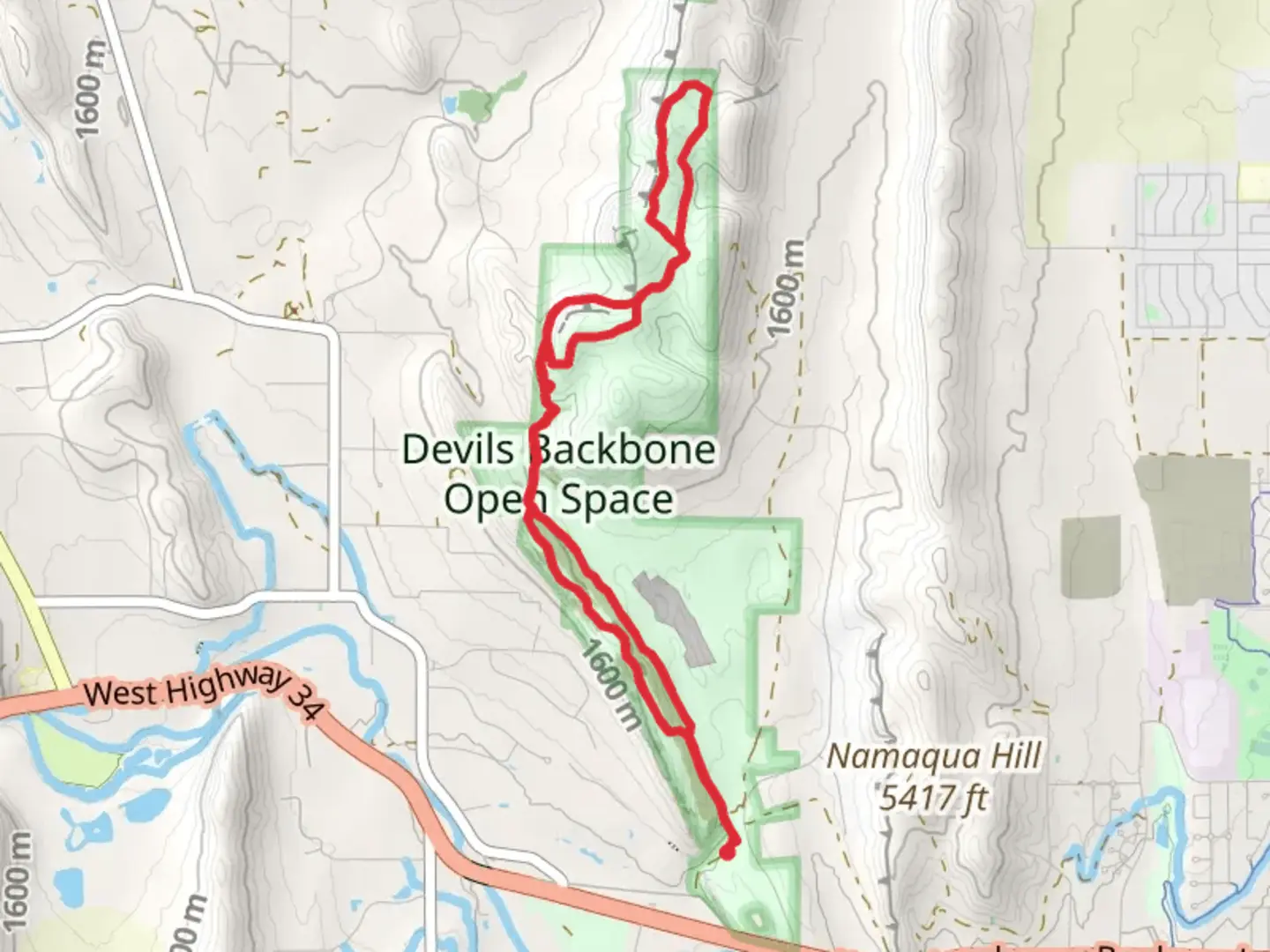 An image depicting the trail Laughing Horse Loop-Hunter Loop Trail-Wild Loop Trail and its surrounding area.