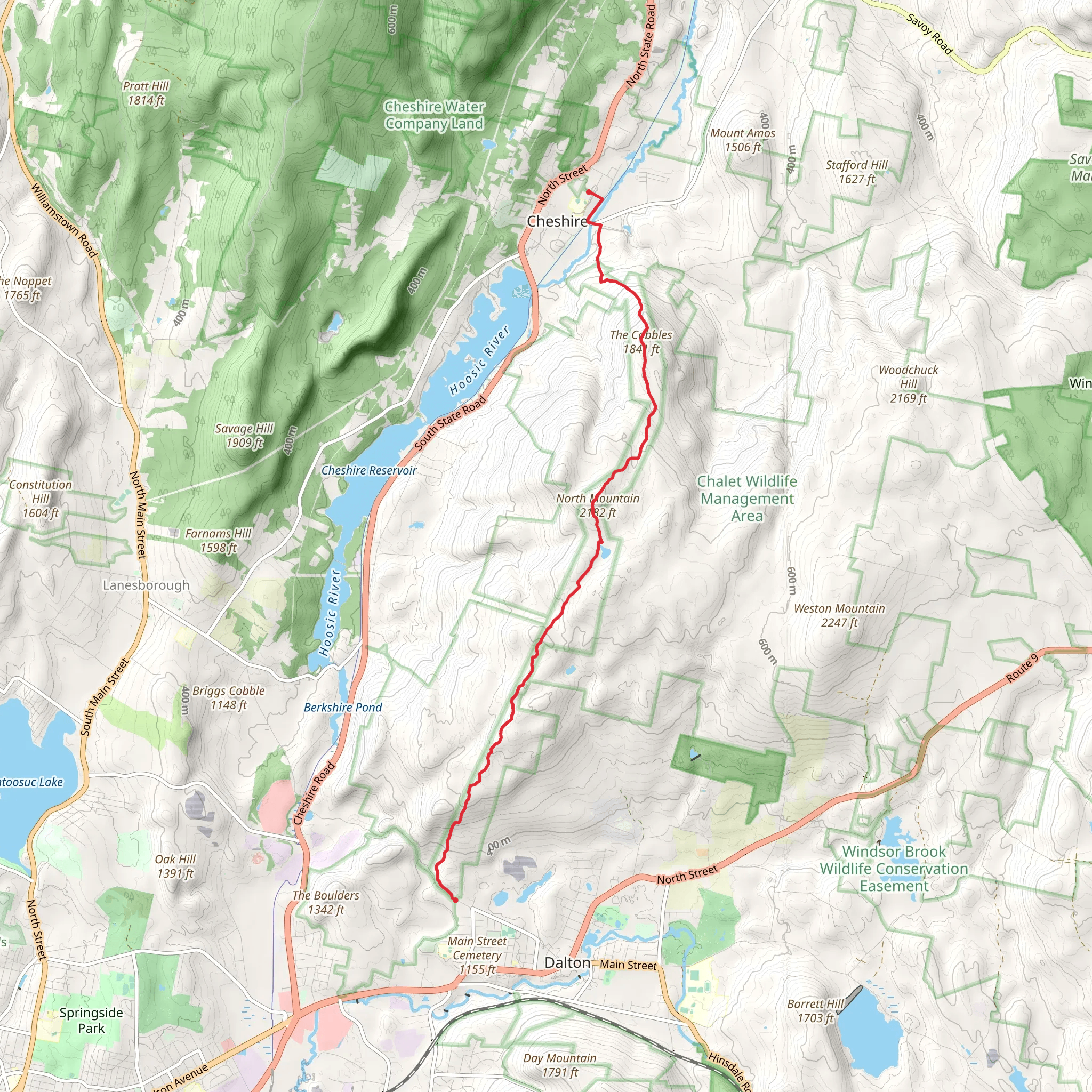 Dalton to Chestnut mobile static map
