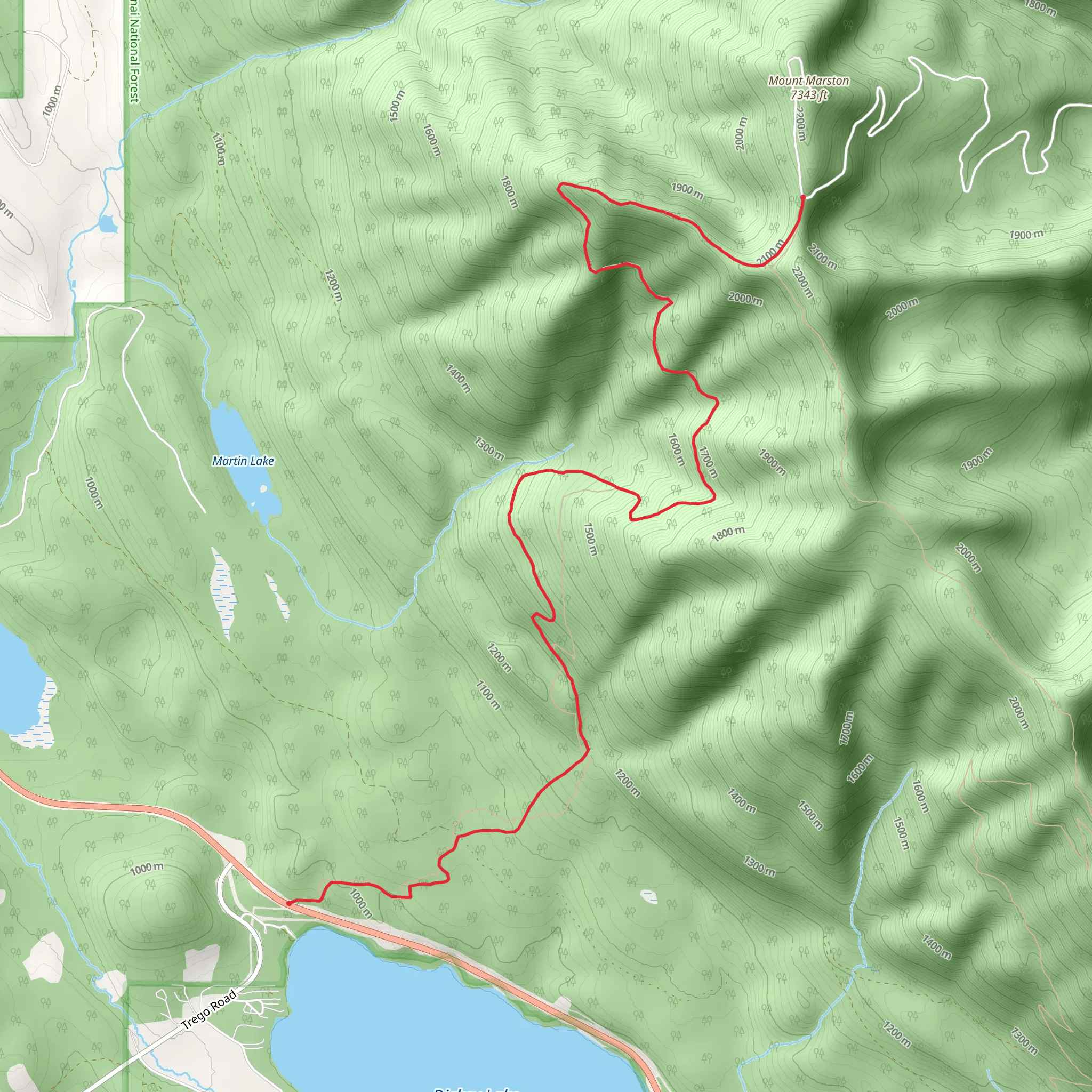 Marston - Dickey Trail mobile static map