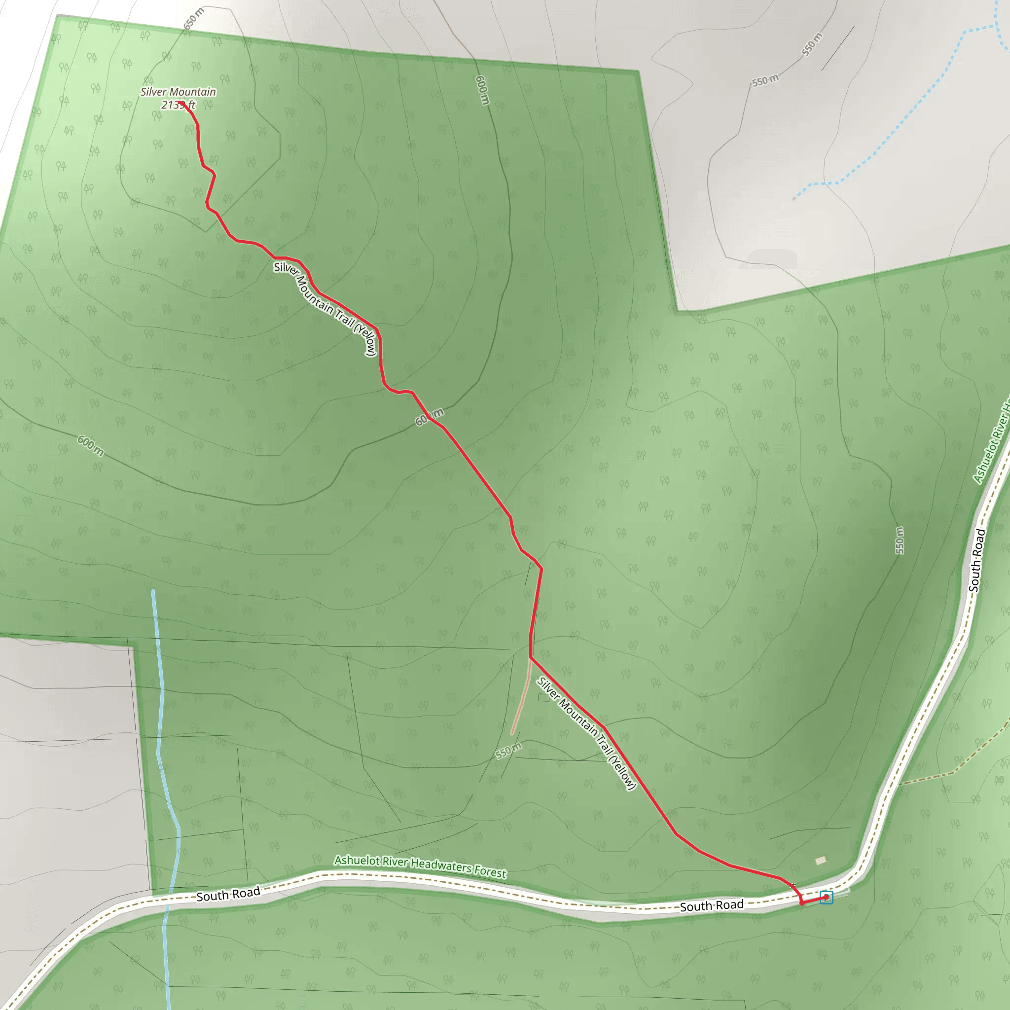 Silver Mountain Trail mobile static map
